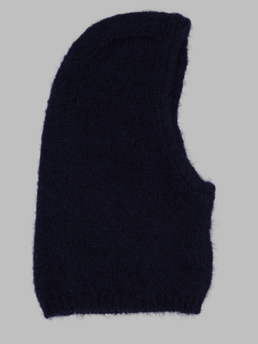 Aspesi 6C09_E86510096 Mohair and Wool Knit Balaclava — Blue by Aspesi