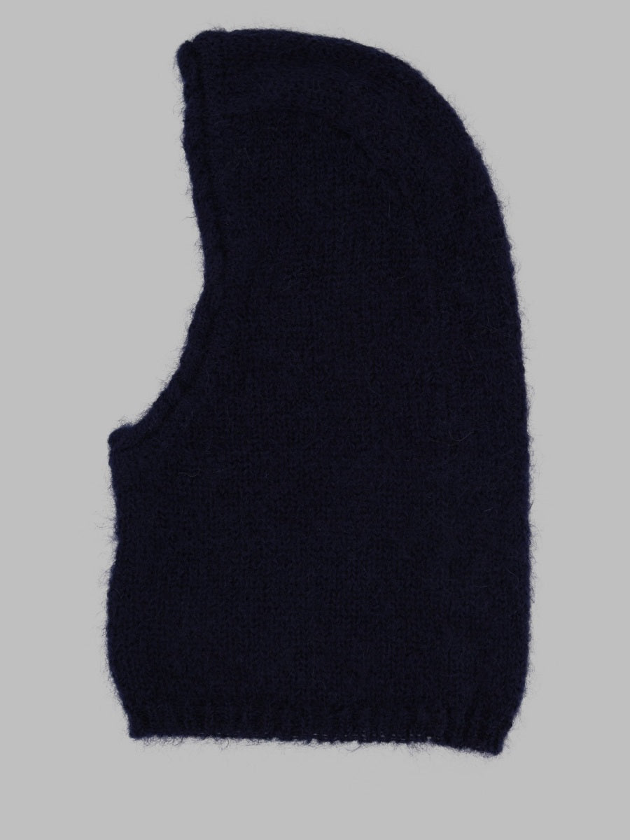 Aspesi 6C09_E86510096 Mohair and Wool Knit Balaclava — Blue, view 2