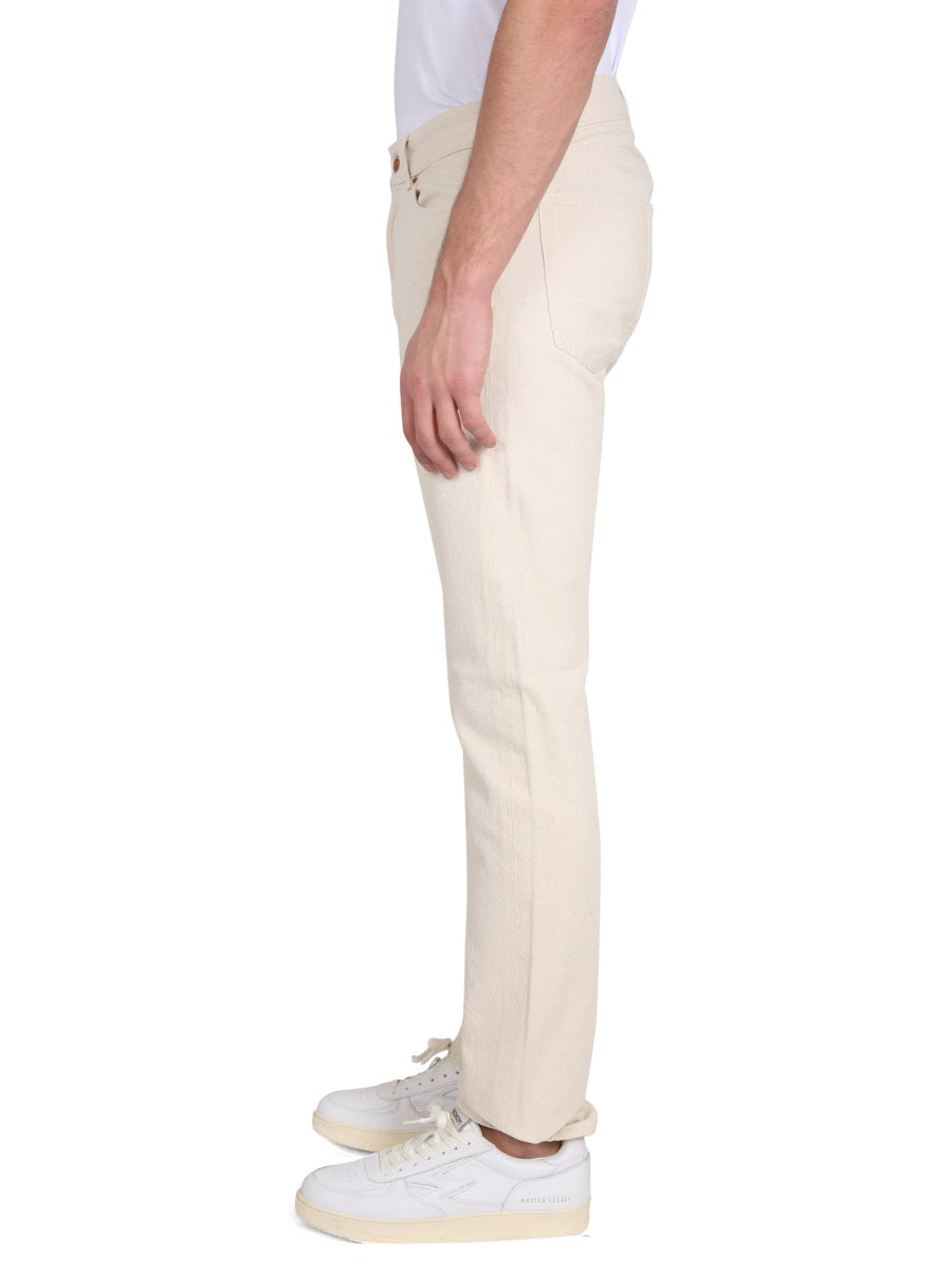Aspesi Cotton Denim Jeans — Powder, view 2