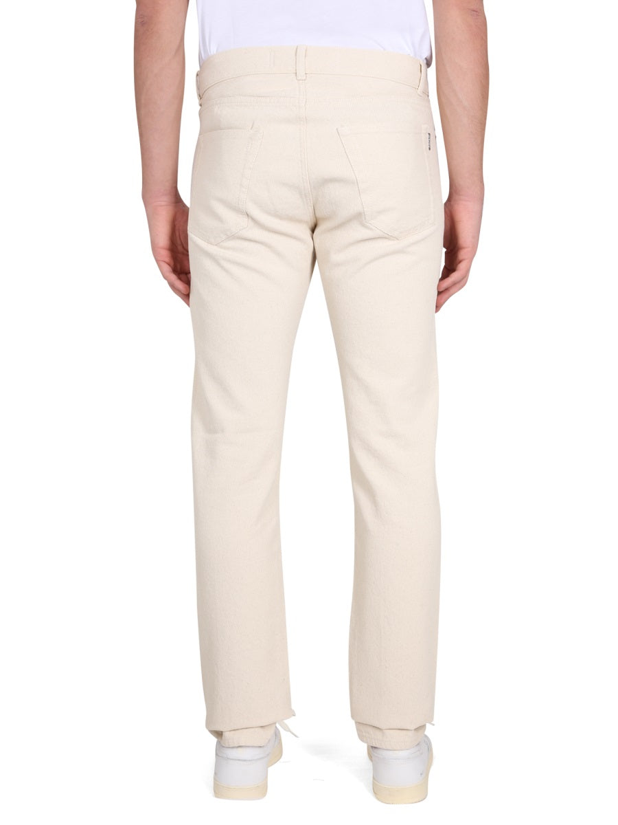 Aspesi Cotton Denim Jeans — Powder, view 3