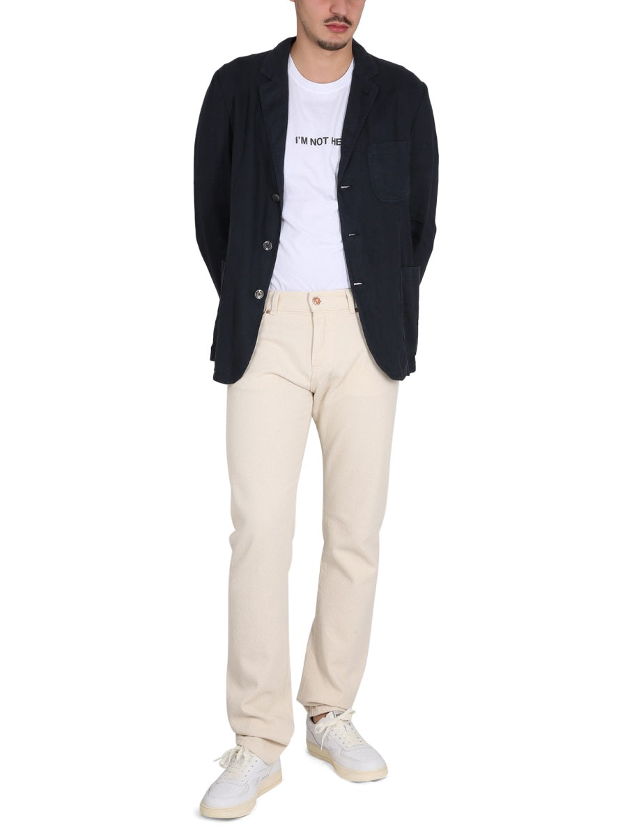 Aspesi Cotton Denim Jeans — Powder, view 4
