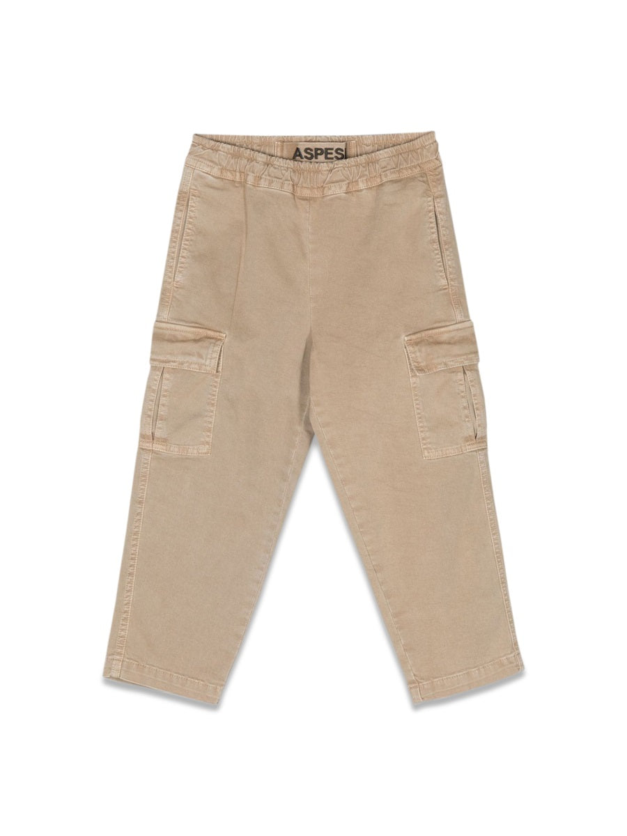 Aspesi Cotton with Large Pockets Trousers — Beige by Aspesi