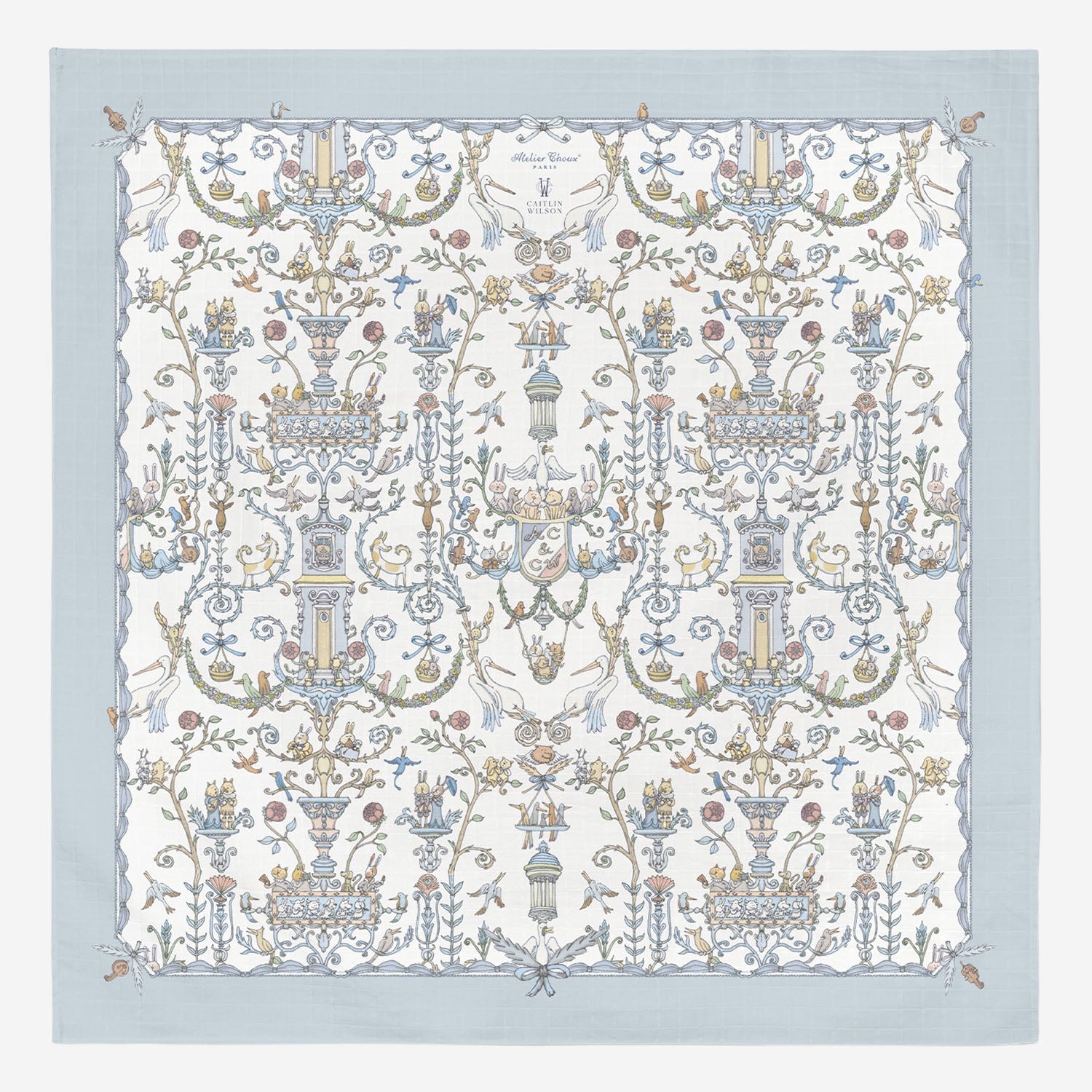 Atelier Choux Cotton Blanket Scarf — Multicolor, view 2