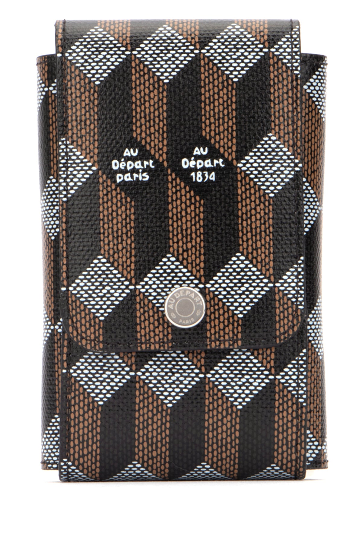Au Depart Patterned Canvas Wallet — Black by Au Depart