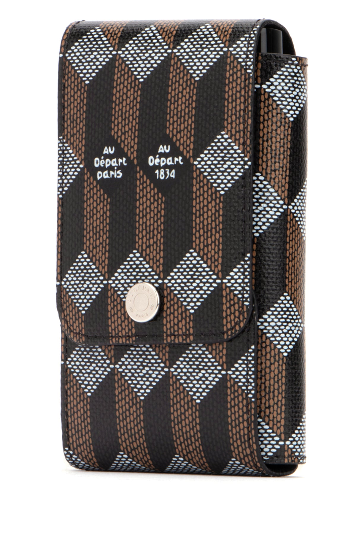 Au Depart Patterned Canvas Wallet — Black, view 2