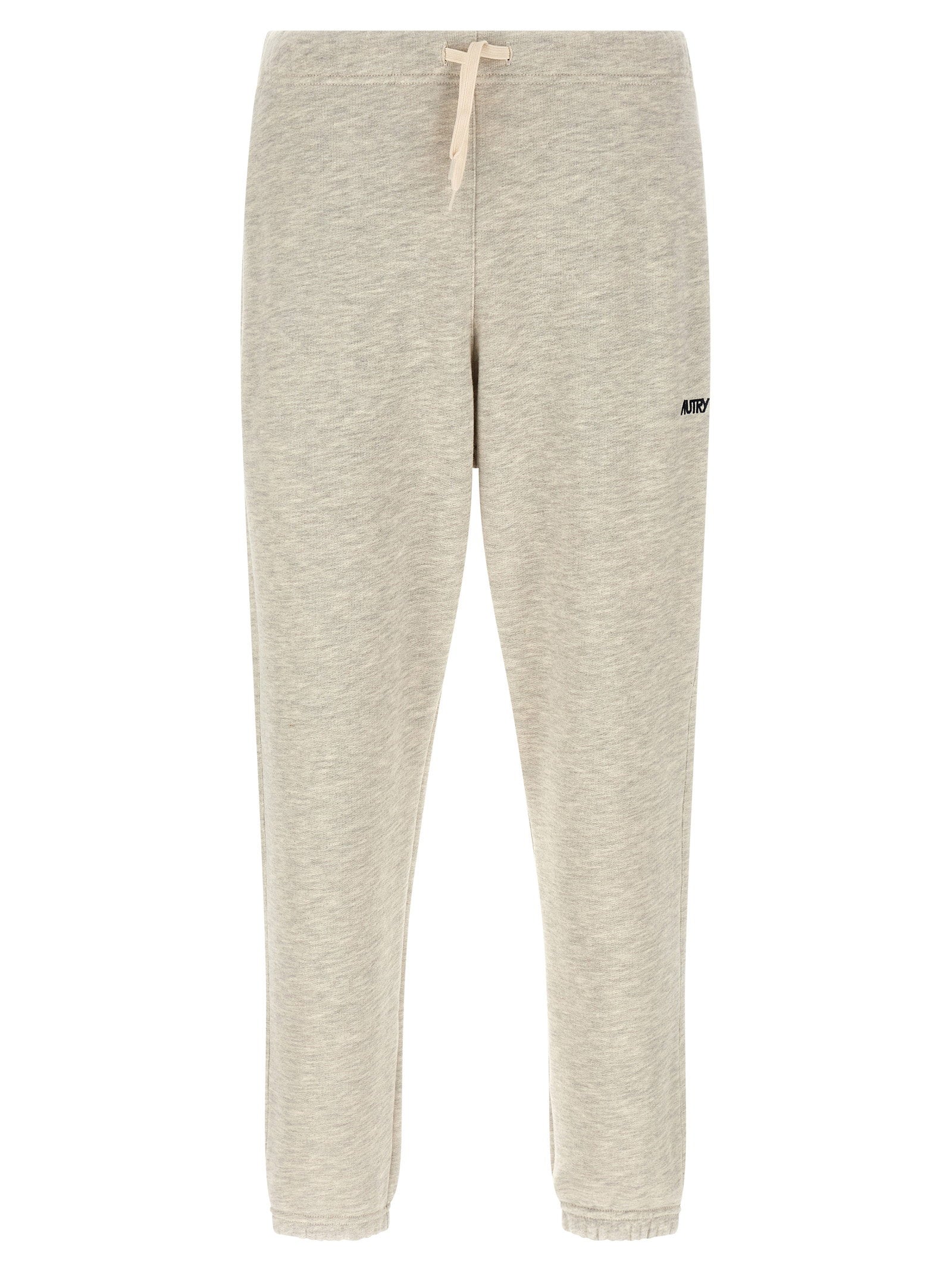 Autry Logo-Embroidered Cotton Joggers — Beige by Autry