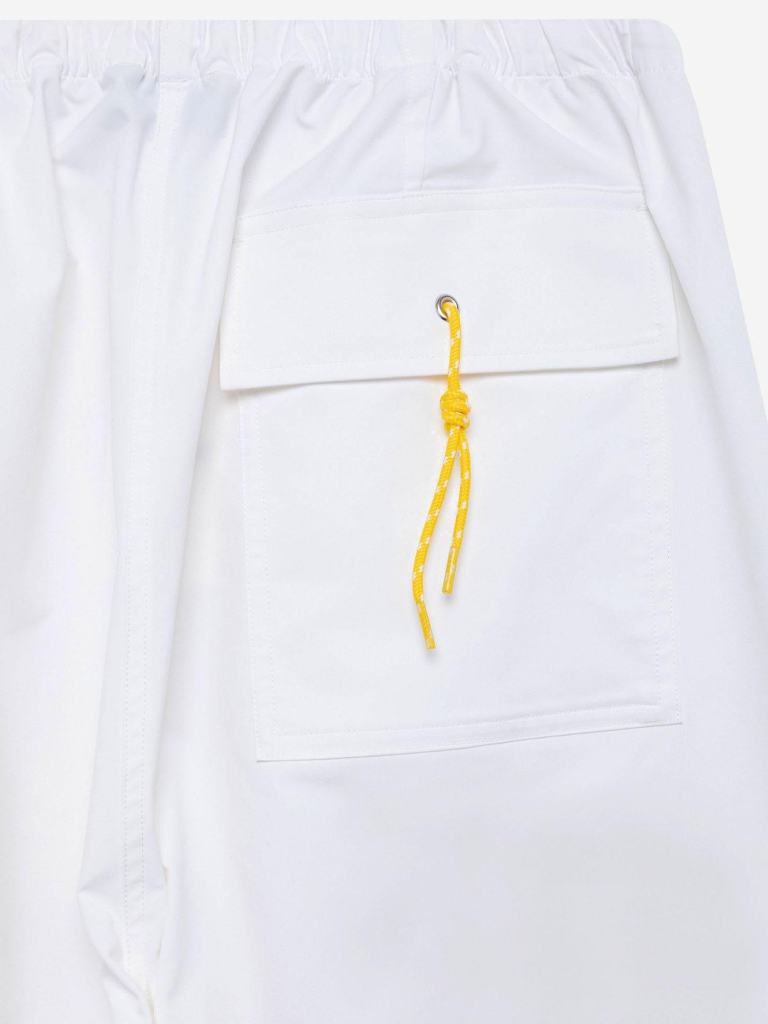 Autry Nylon with Reflective Logo Trousers — White, view 3