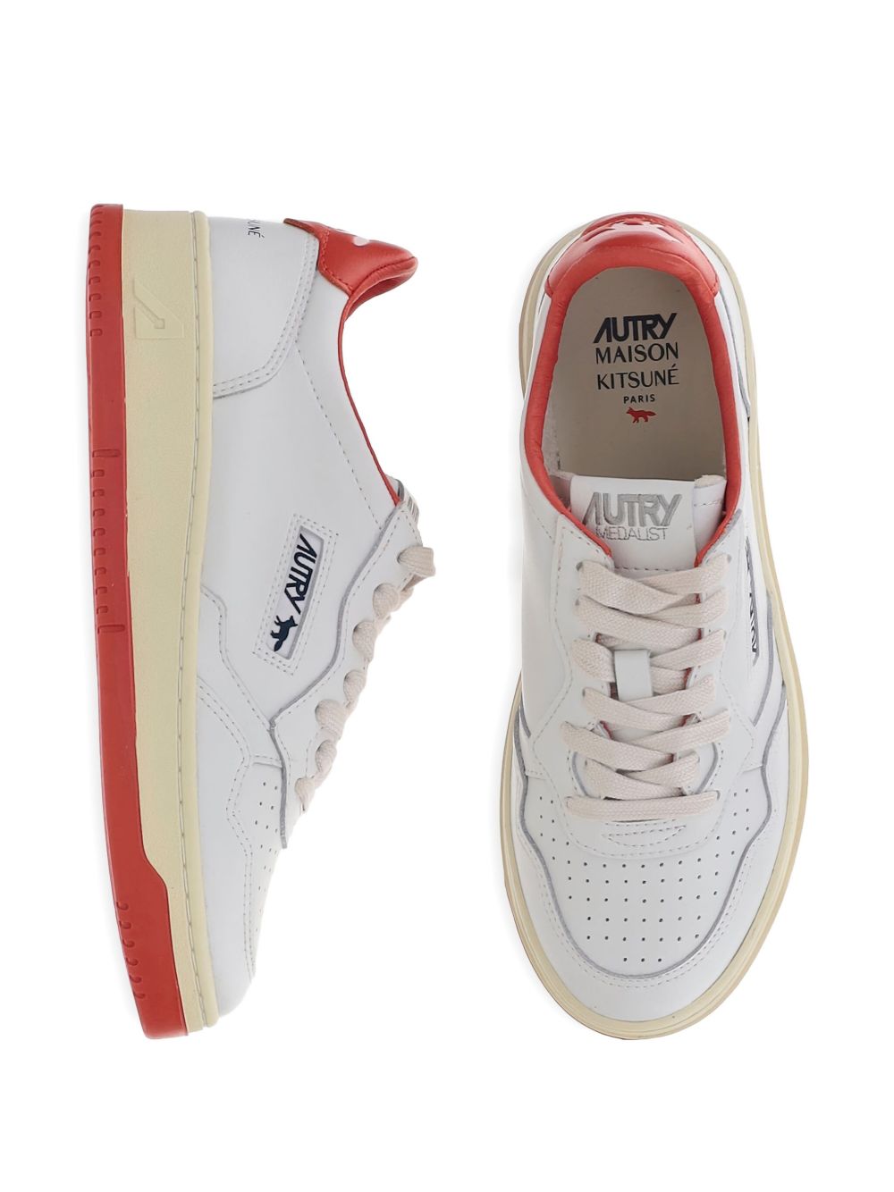 Autry X MAISON KITSUNE Sneaker — White, view 2