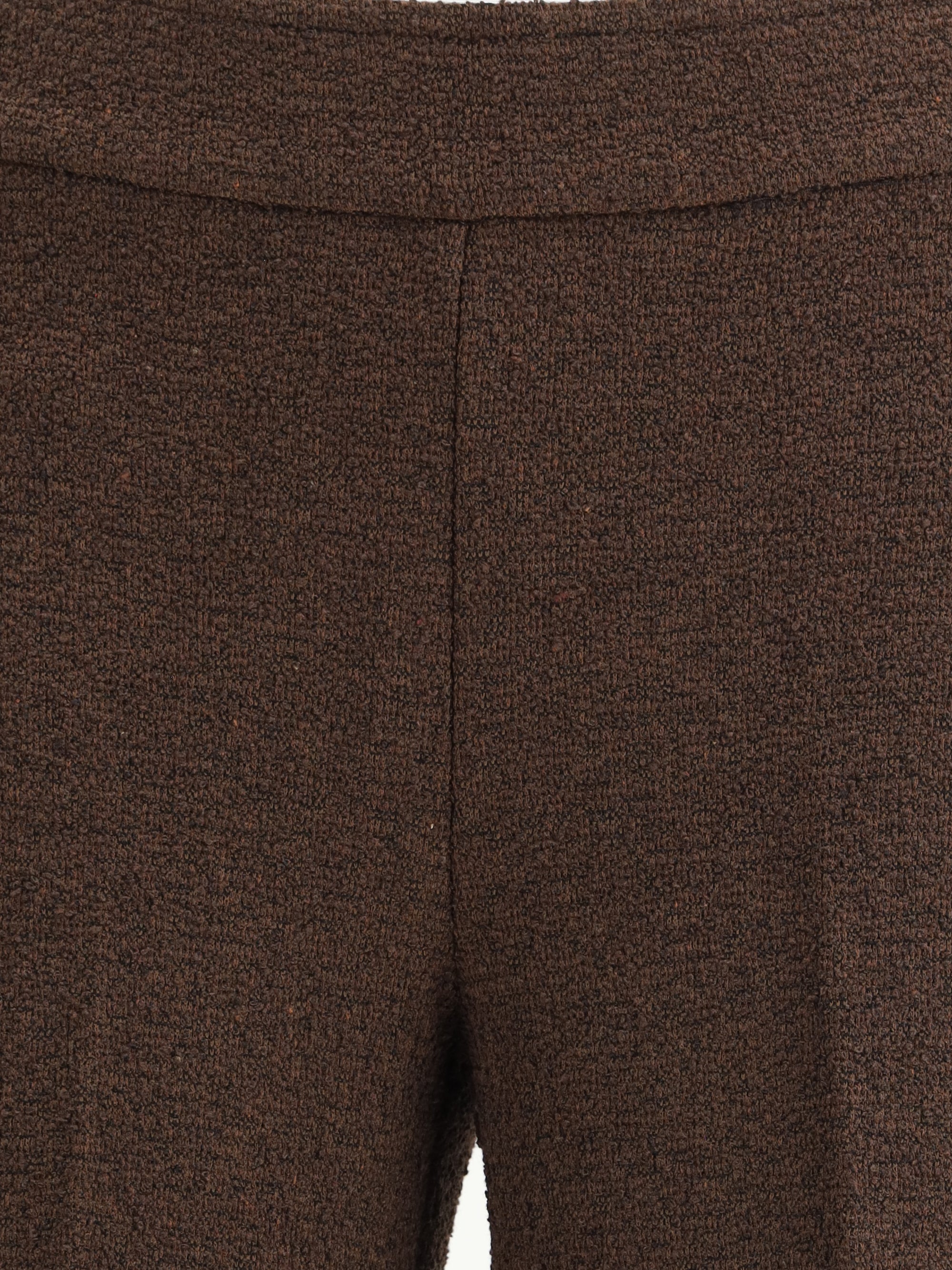 Avenue Montaigne Bouclé Trousers — Brown, view 3