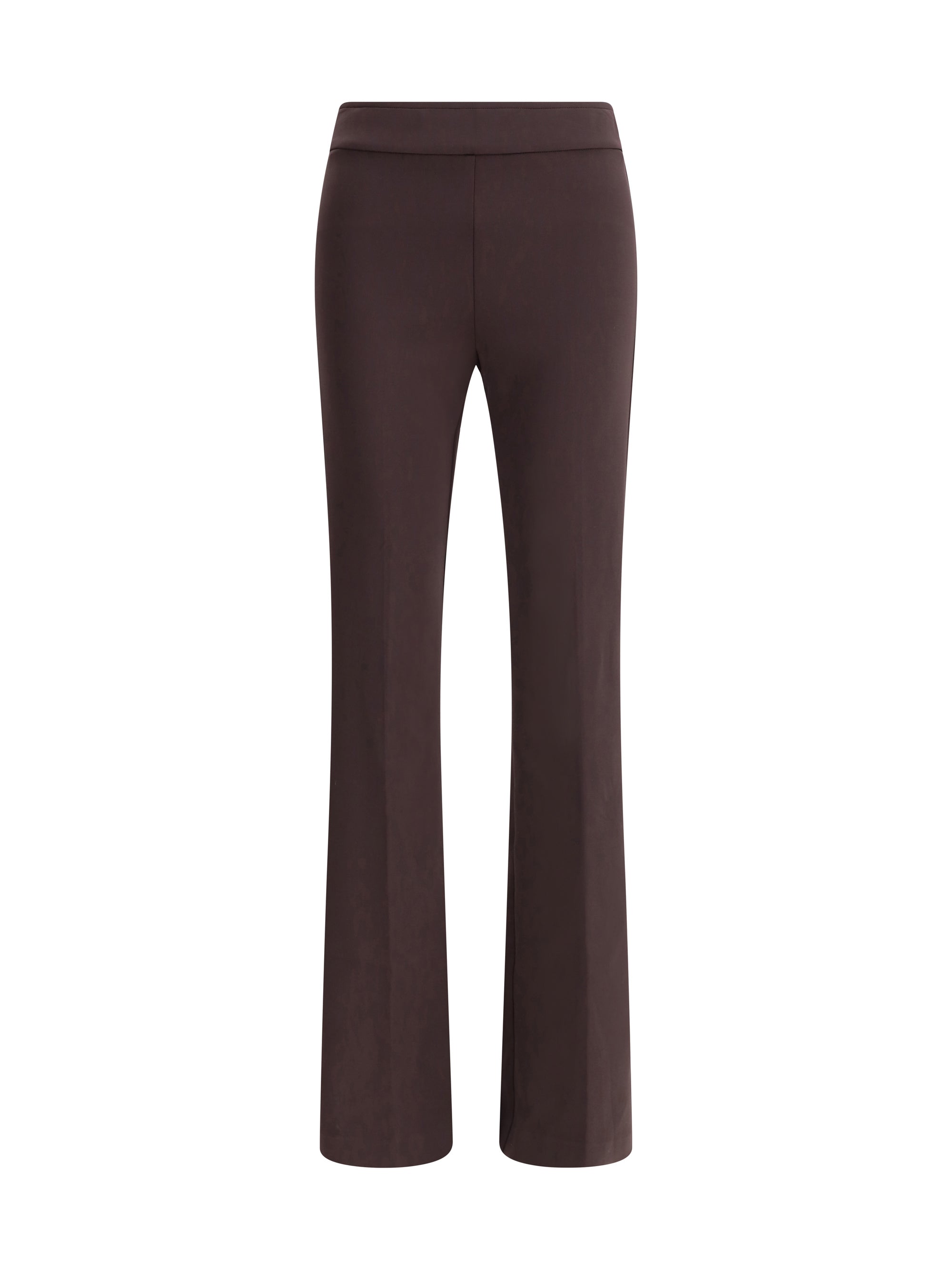 Avenue Montaigne Flare Stretchy Trousers — Brown by Avenue Montaigne