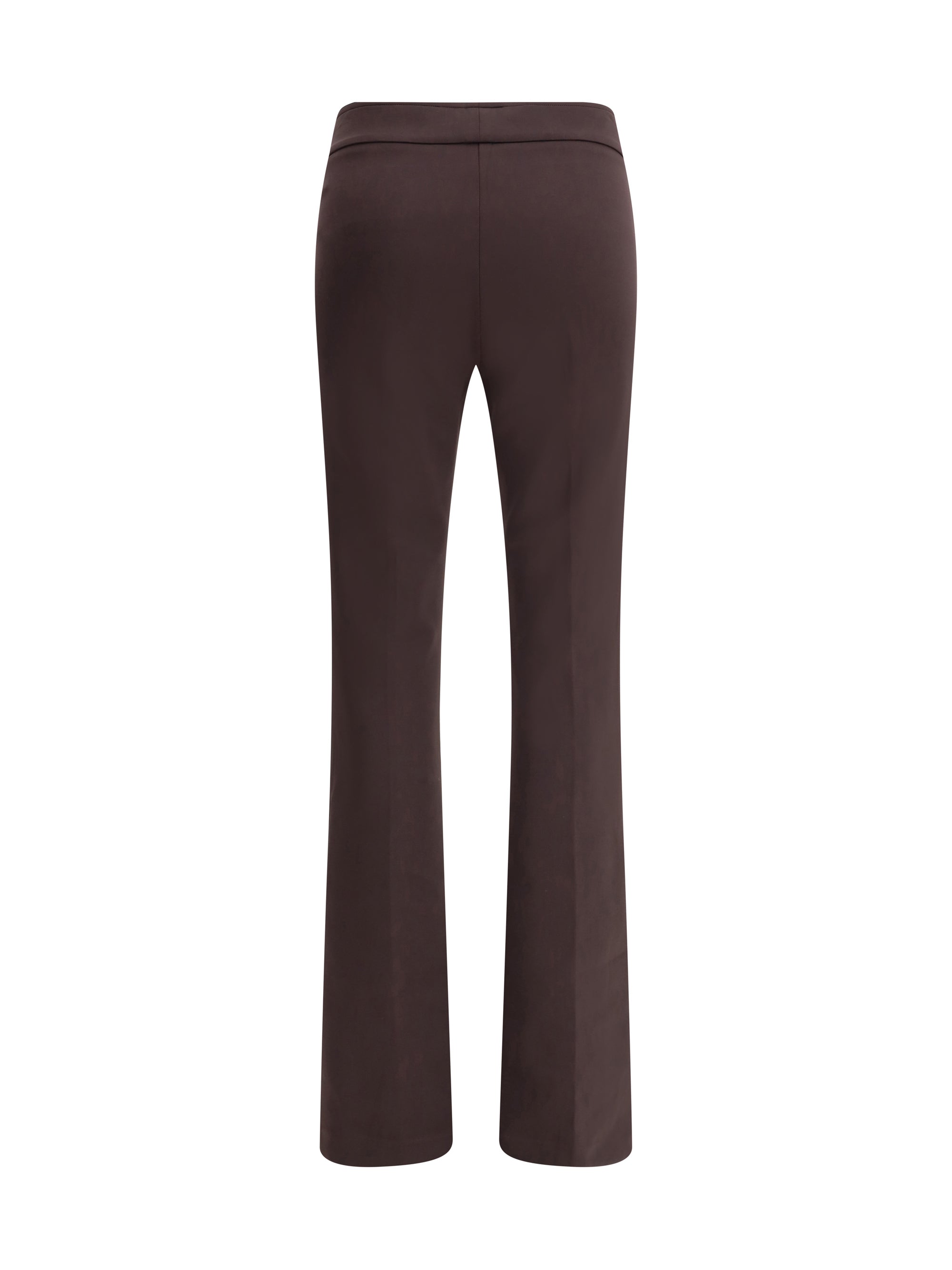Avenue Montaigne Flare Stretchy Trousers — Brown, view 2