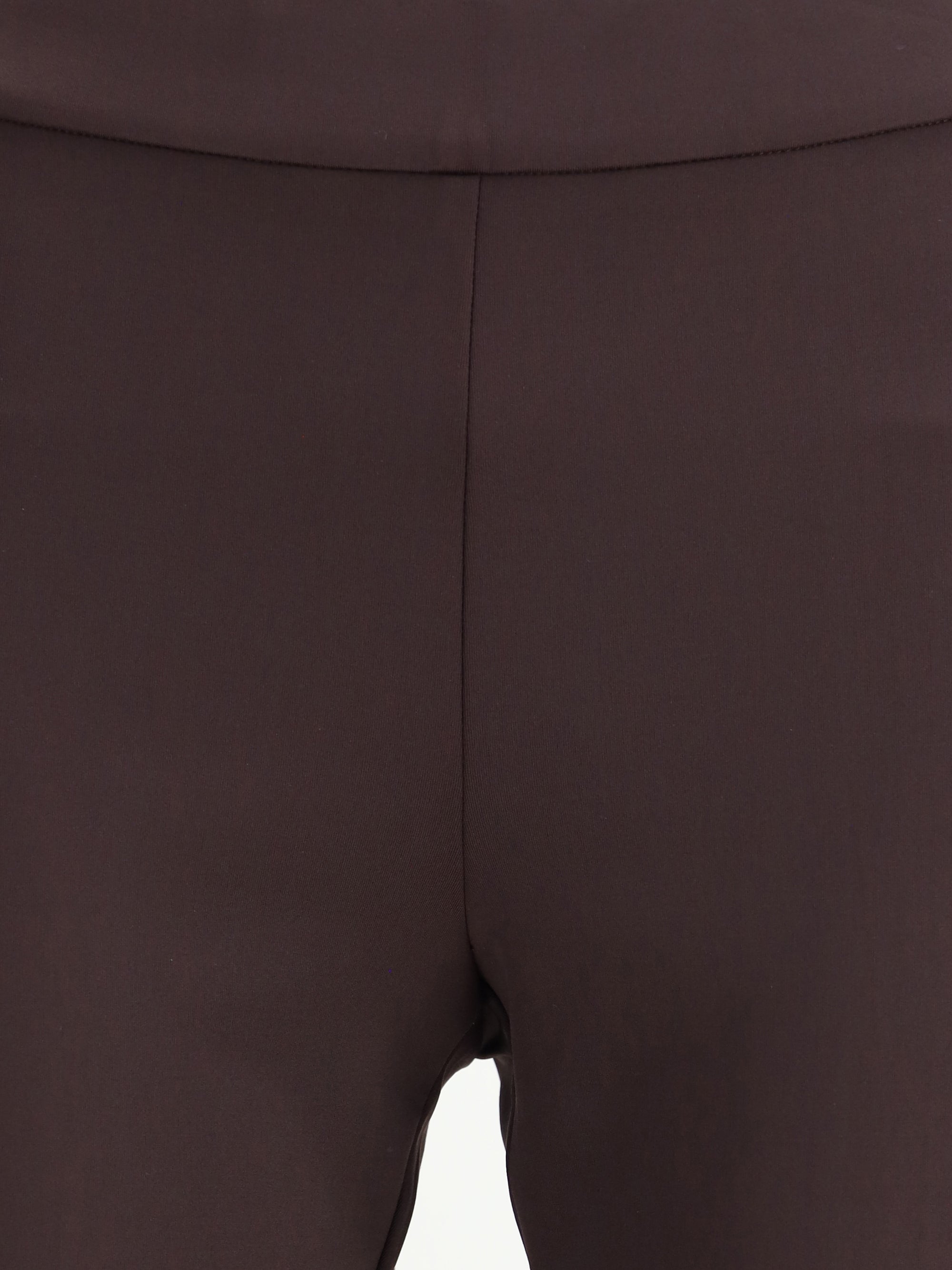 Avenue Montaigne Flare Stretchy Trousers — Brown, view 3