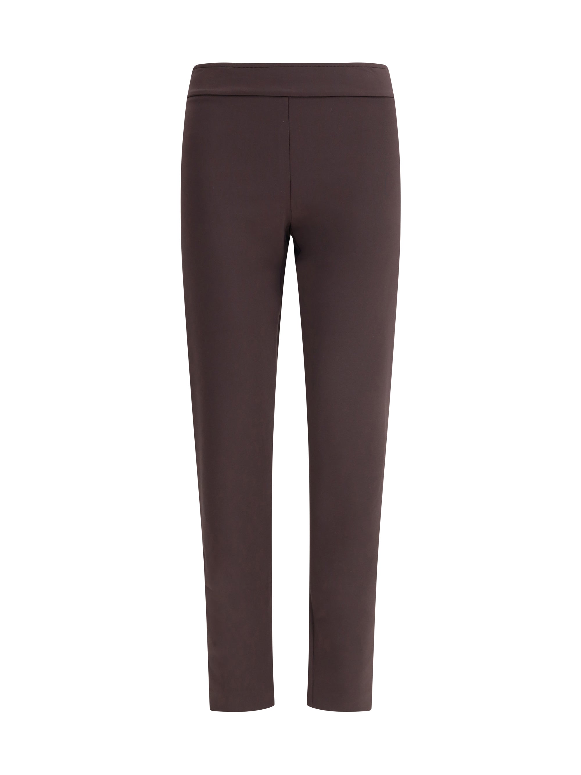 Avenue Montaigne Stretch Trousers — Brown by Avenue Montaigne