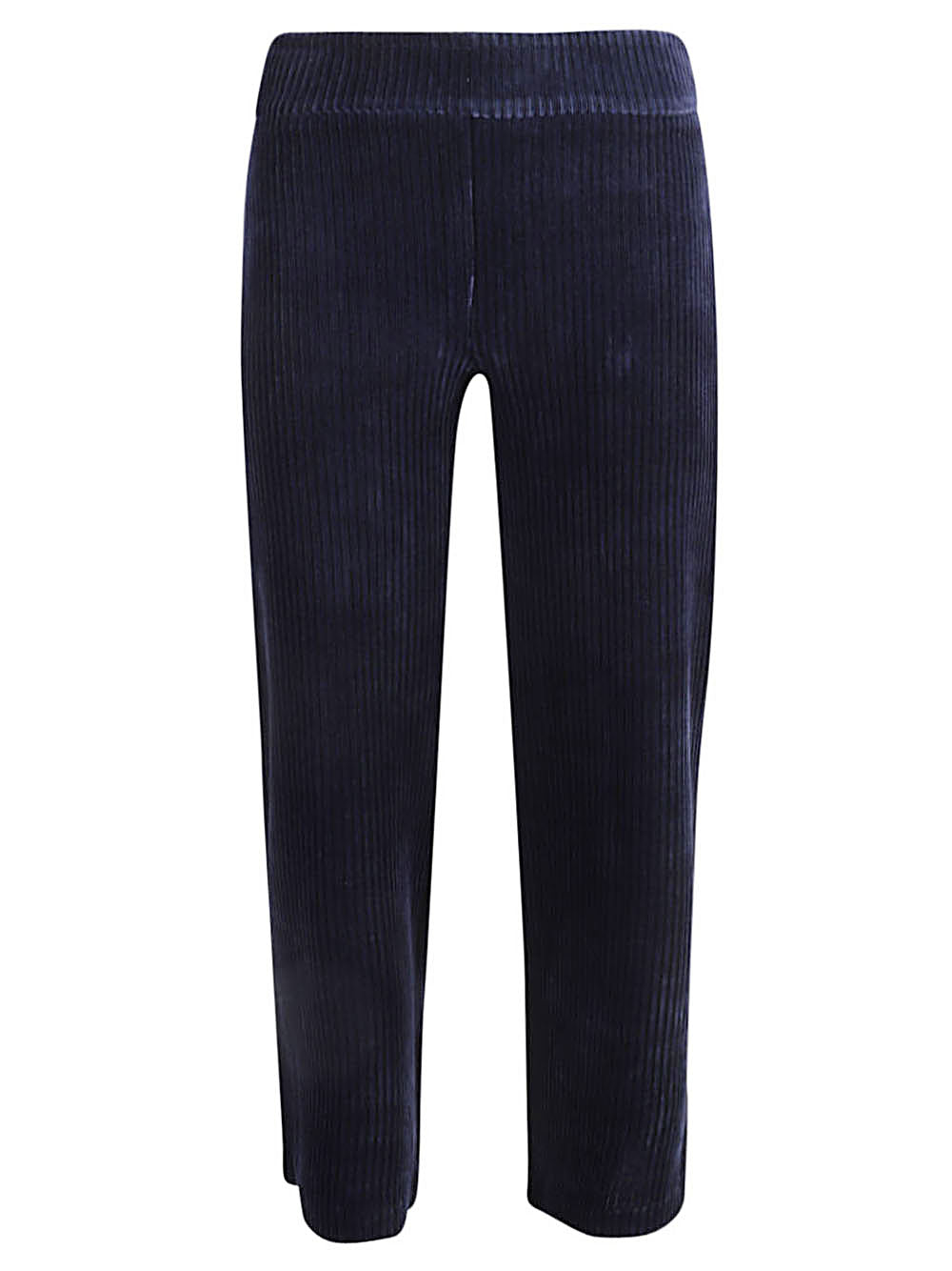 Avenue Montaigne Corduroy Cropped Trousers — Navy by Avenue Montaigne