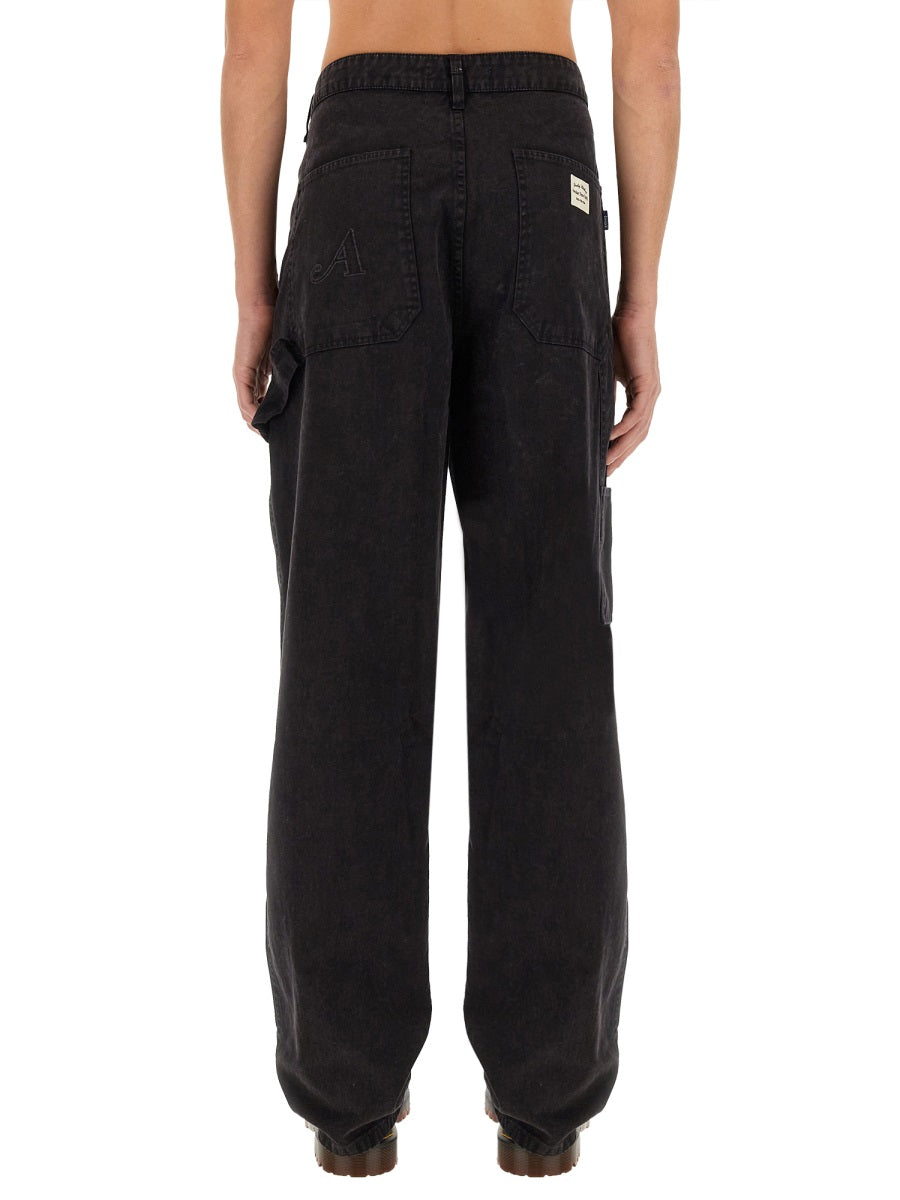 Awake Ny Cotton Jeans — Black, view 3