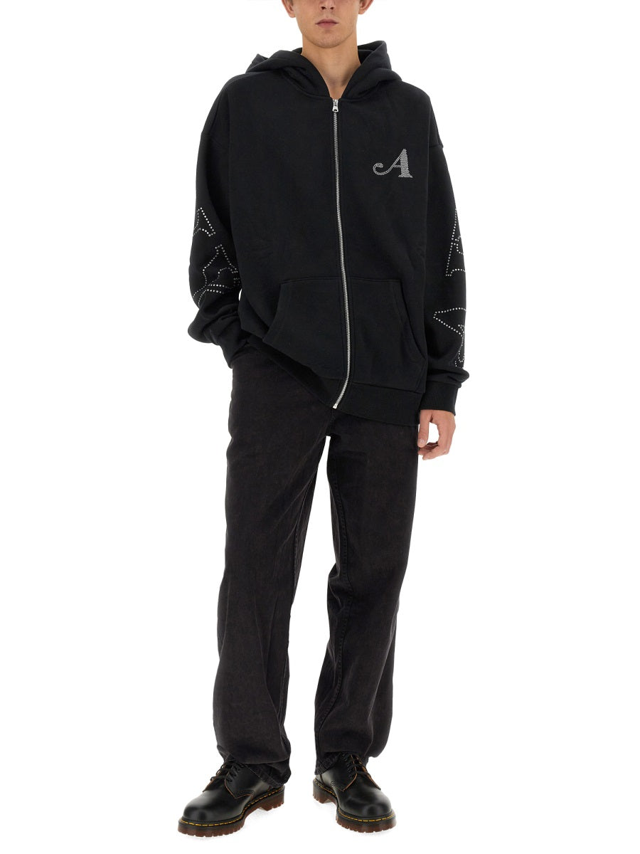 Awake Ny Cotton Jeans — Black, view 4