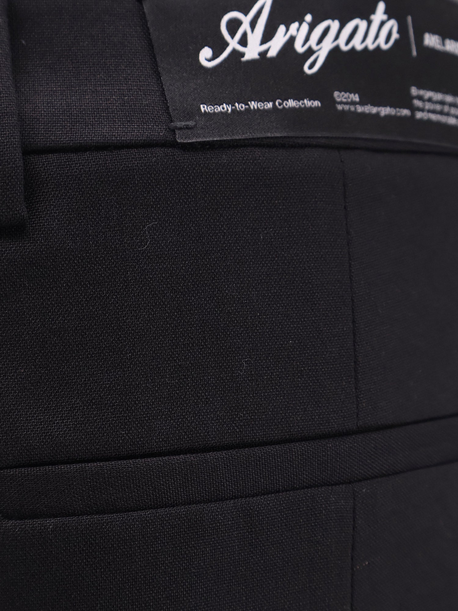 Axel Arigato Wool Blend Trousers — Black, view 3