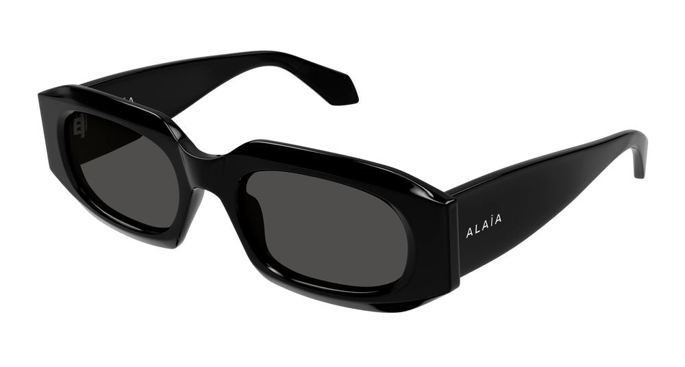 Azzedine Alaia AA0086S Oversized Acetate Sunglasses — Black by Alaia