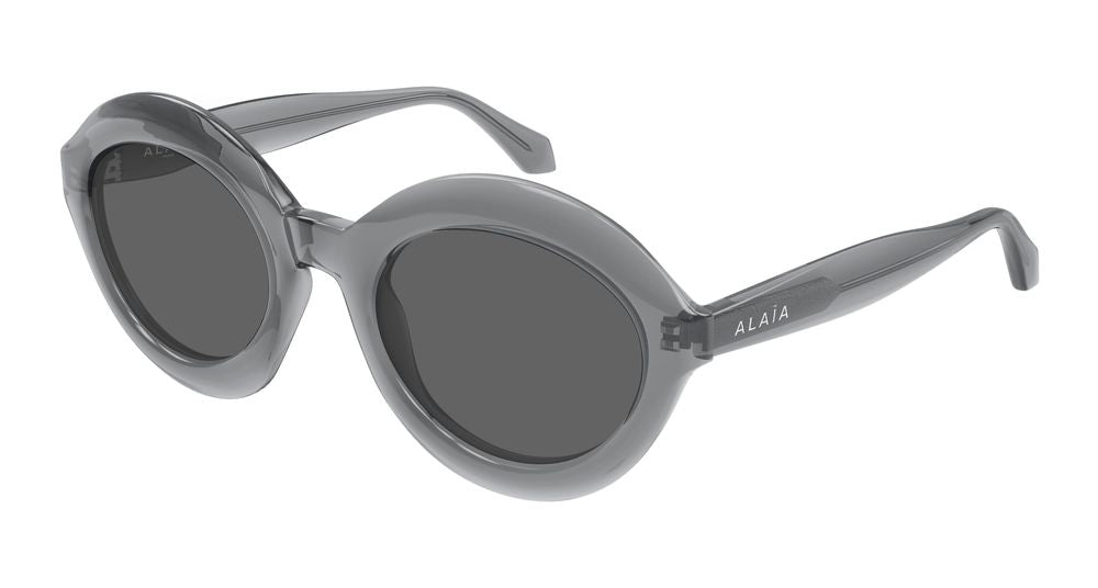 Azzedine Alaia AA0088S Round Acetate Sunglasses — Grey by Alaia