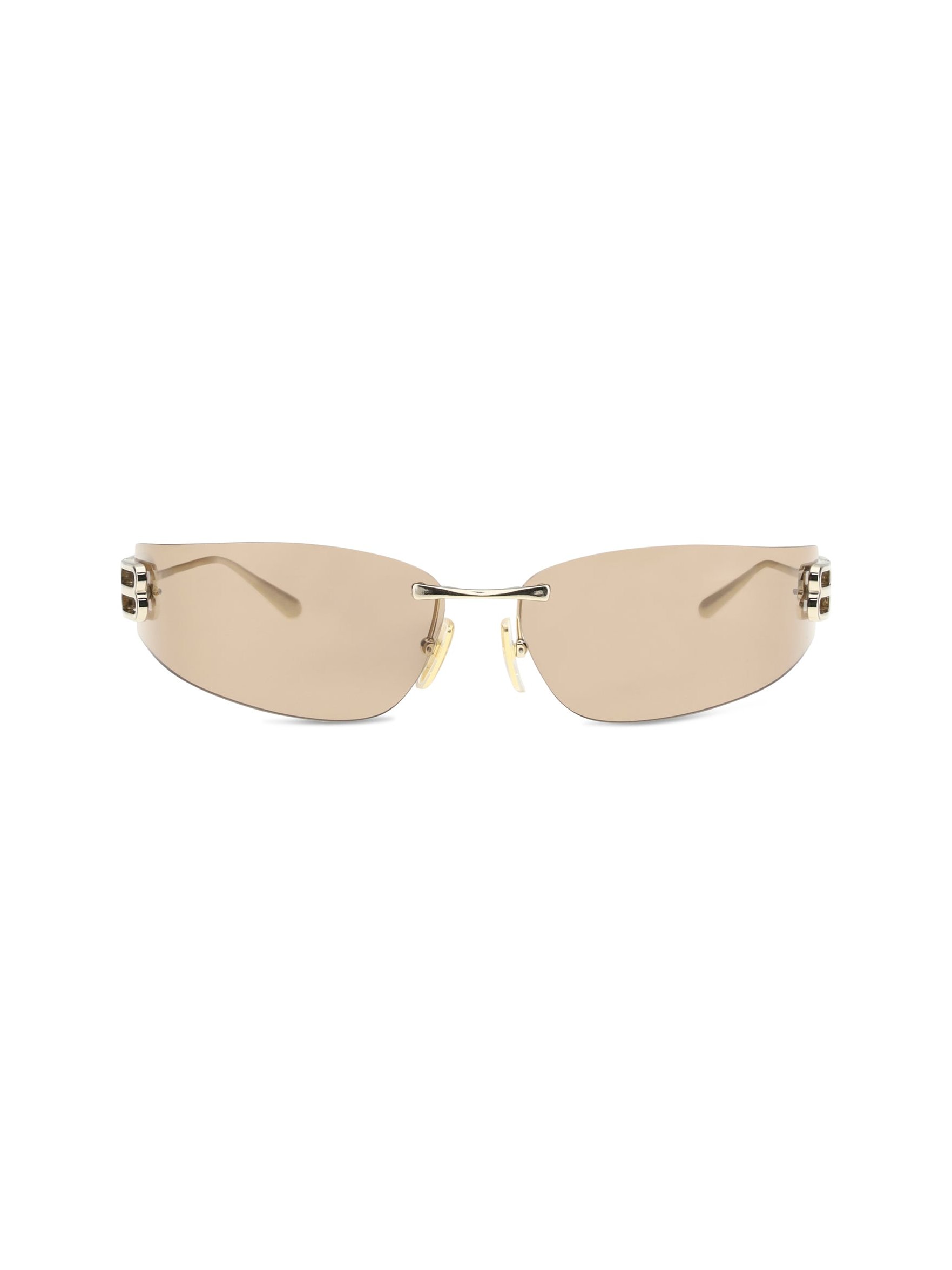 Balenciaga 858880T0005 D-Frame Metal Sunglasses — Gold by Balenciaga