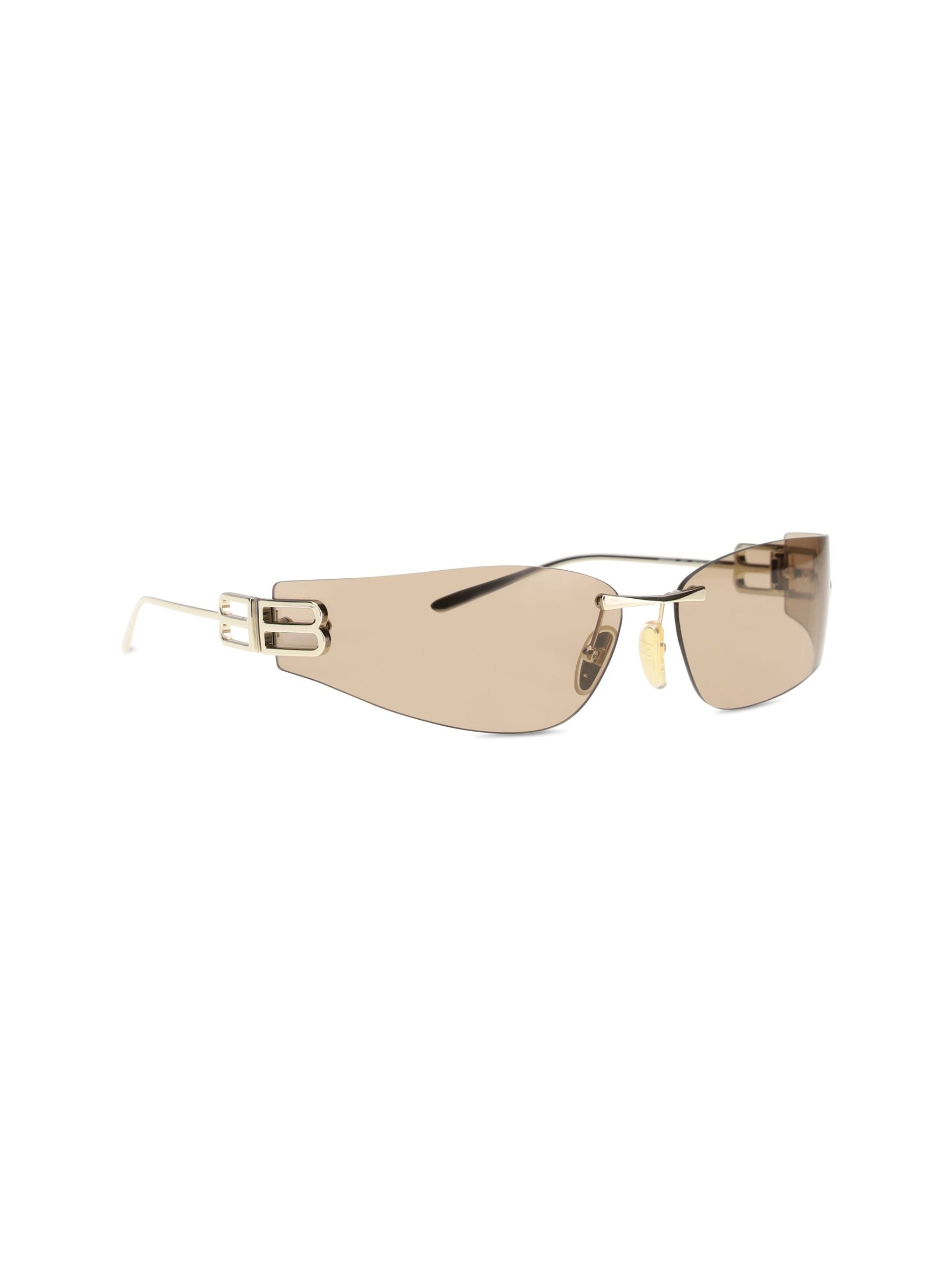 Balenciaga 858880T0005 D-Frame Metal Sunglasses — Gold, view 2