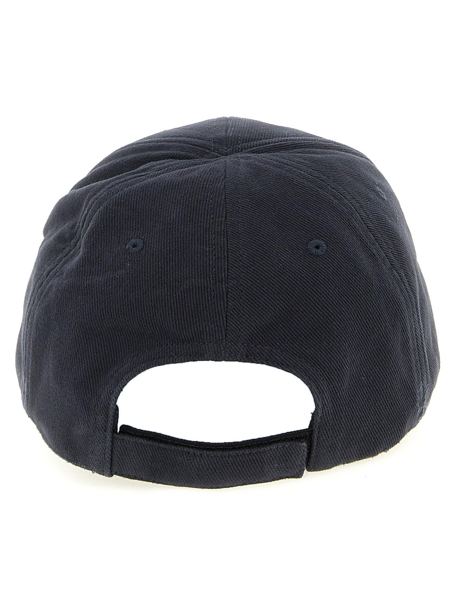 Balenciaga Masking Tape Print Baseball Cap — Black, view 3