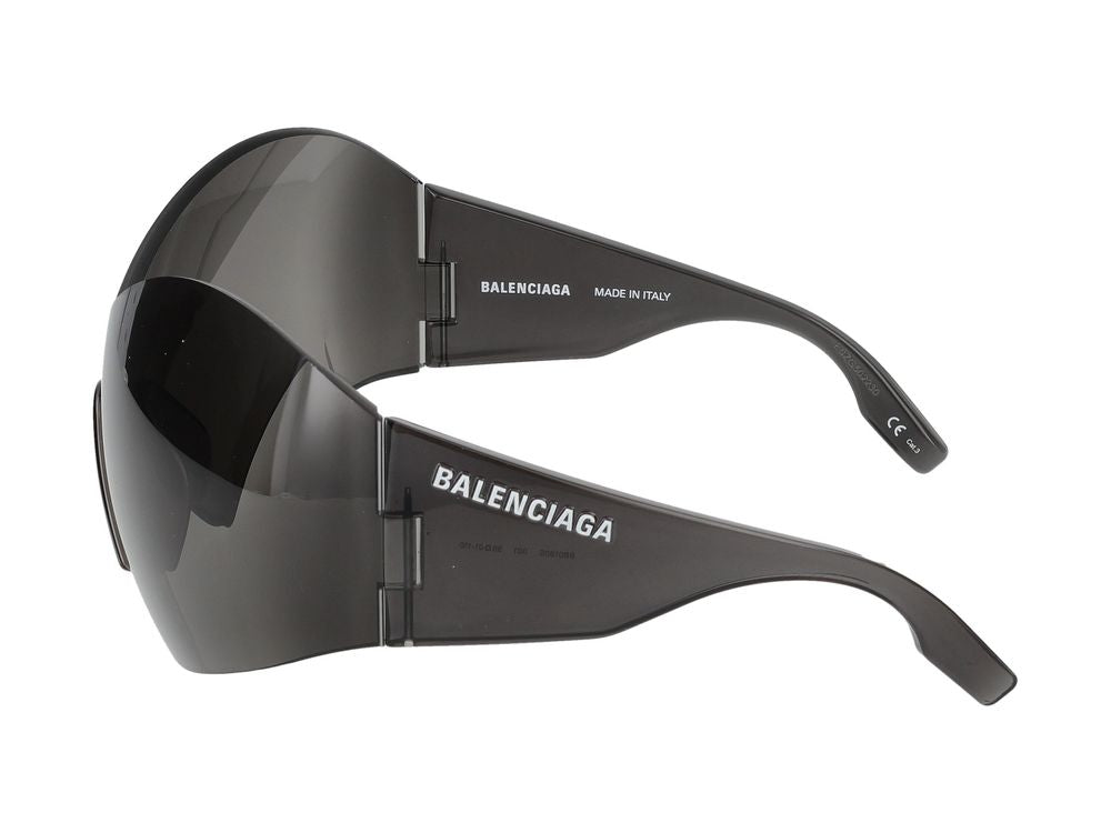 Balenciaga BB0180S Shielded Nylon Fiber Sunglasses — Grey, view 2