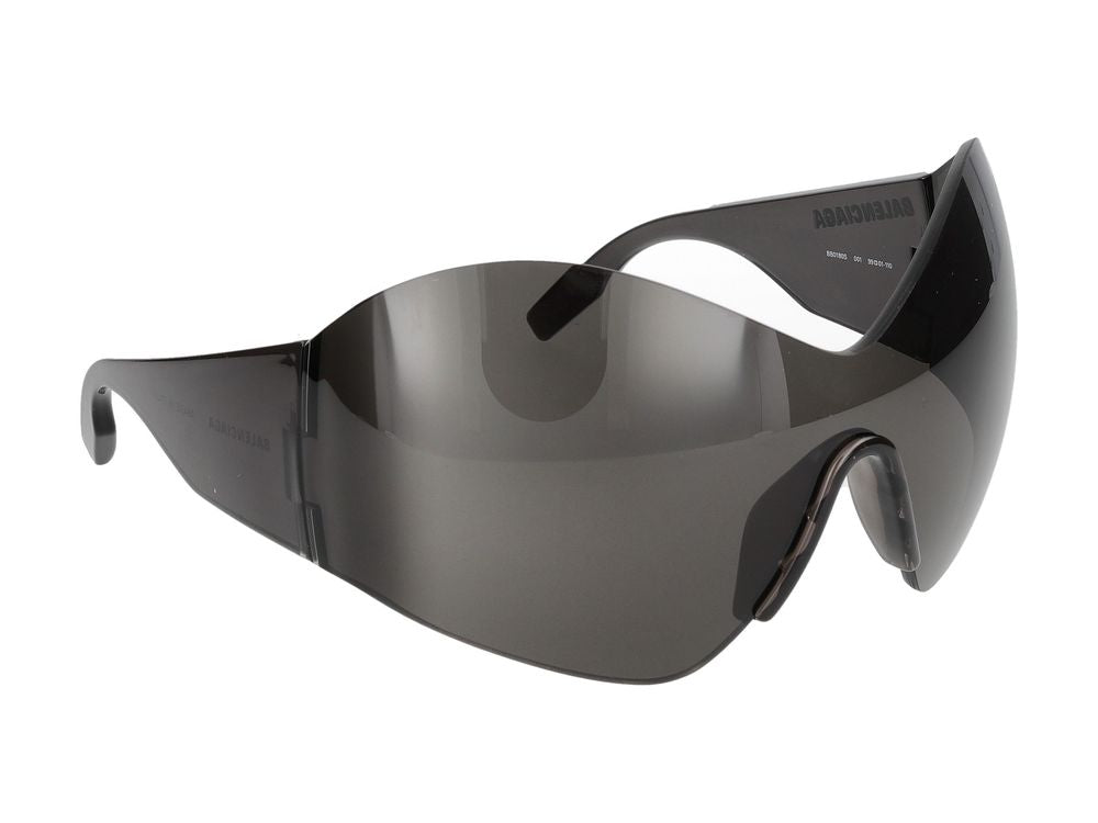Balenciaga BB0180S Shielded Nylon Fiber Sunglasses — Grey, view 3
