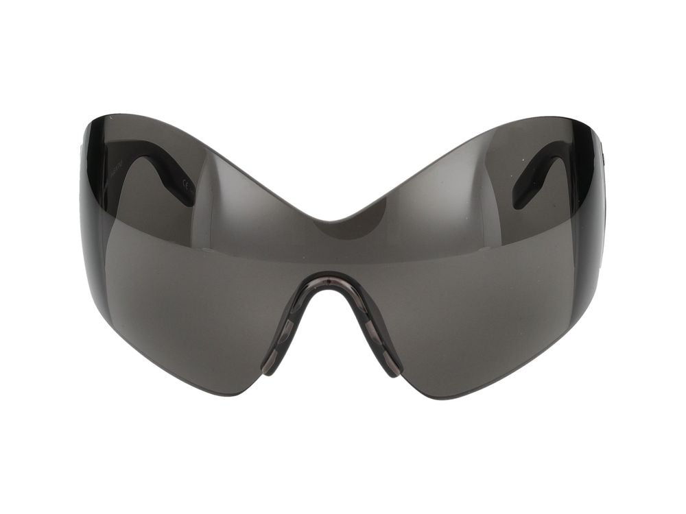 Balenciaga BB0180S Shielded Nylon Fiber Sunglasses — Grey, view 4