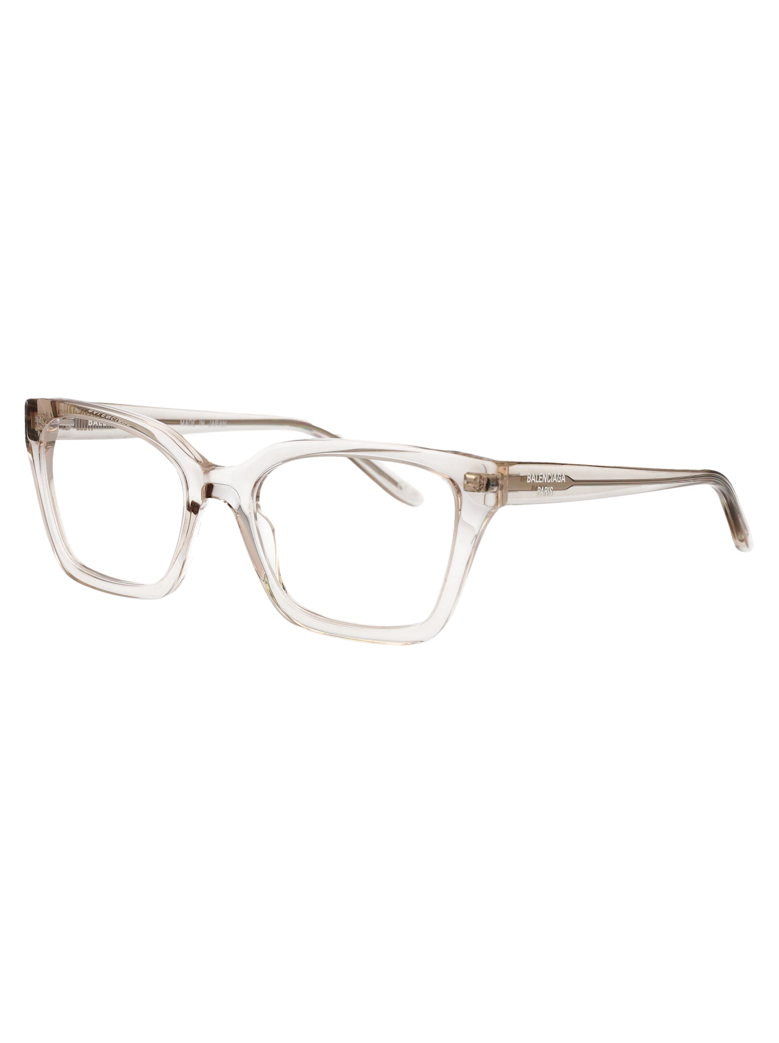 Balenciaga BB0501O Clear Acetate Eyeglasses — Beige, view 2