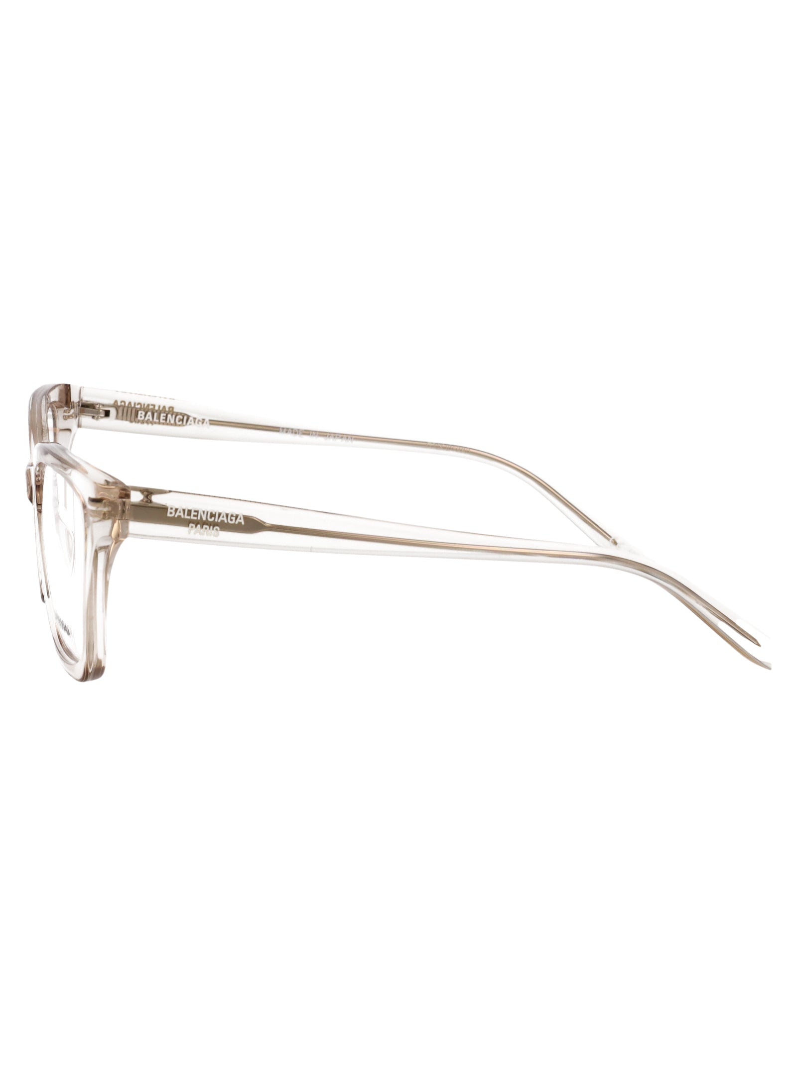 Balenciaga BB0501O Clear Acetate Eyeglasses — Beige, view 3