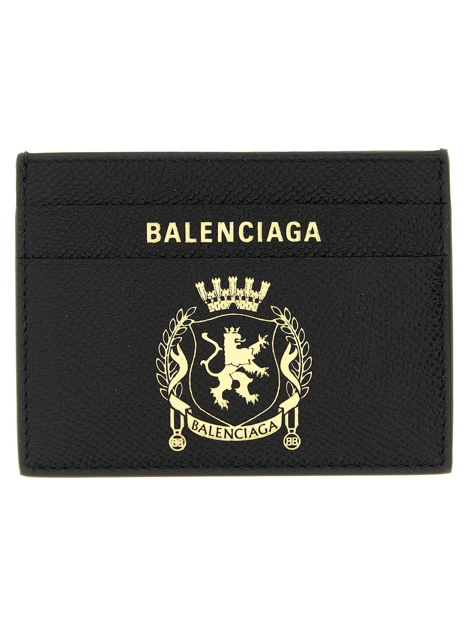 Balenciaga Logo-Embossed Leather Card Case — Black by Balenciaga