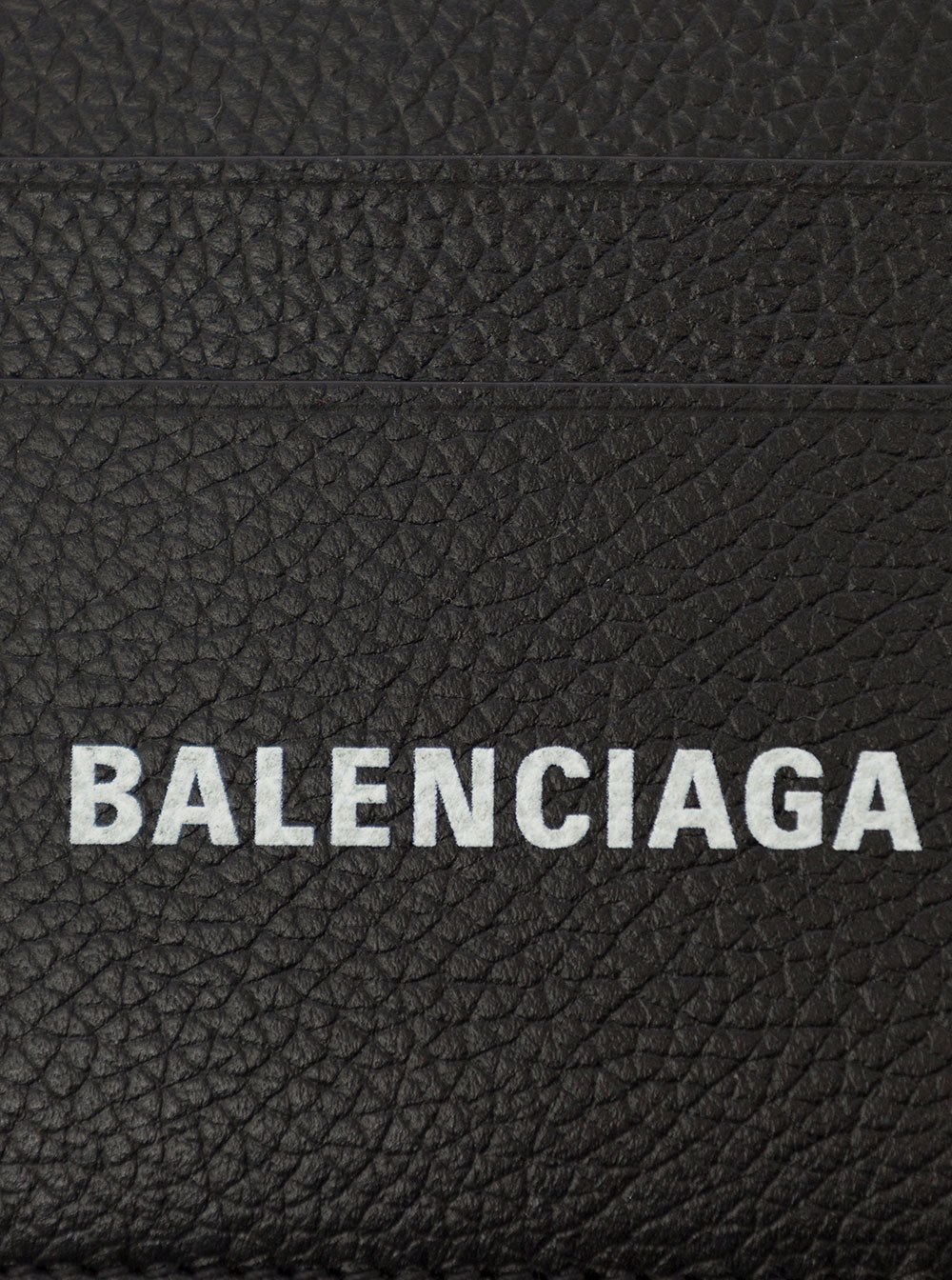 Balenciaga Grained Calf Leather Card Case — Black, view 3