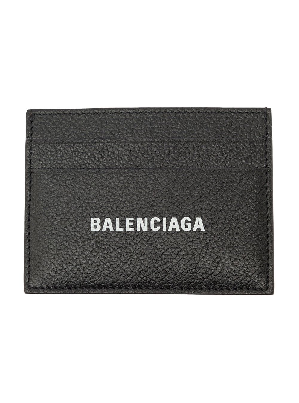 Balenciaga Grained Calf Leather Card Case — Black, view 4