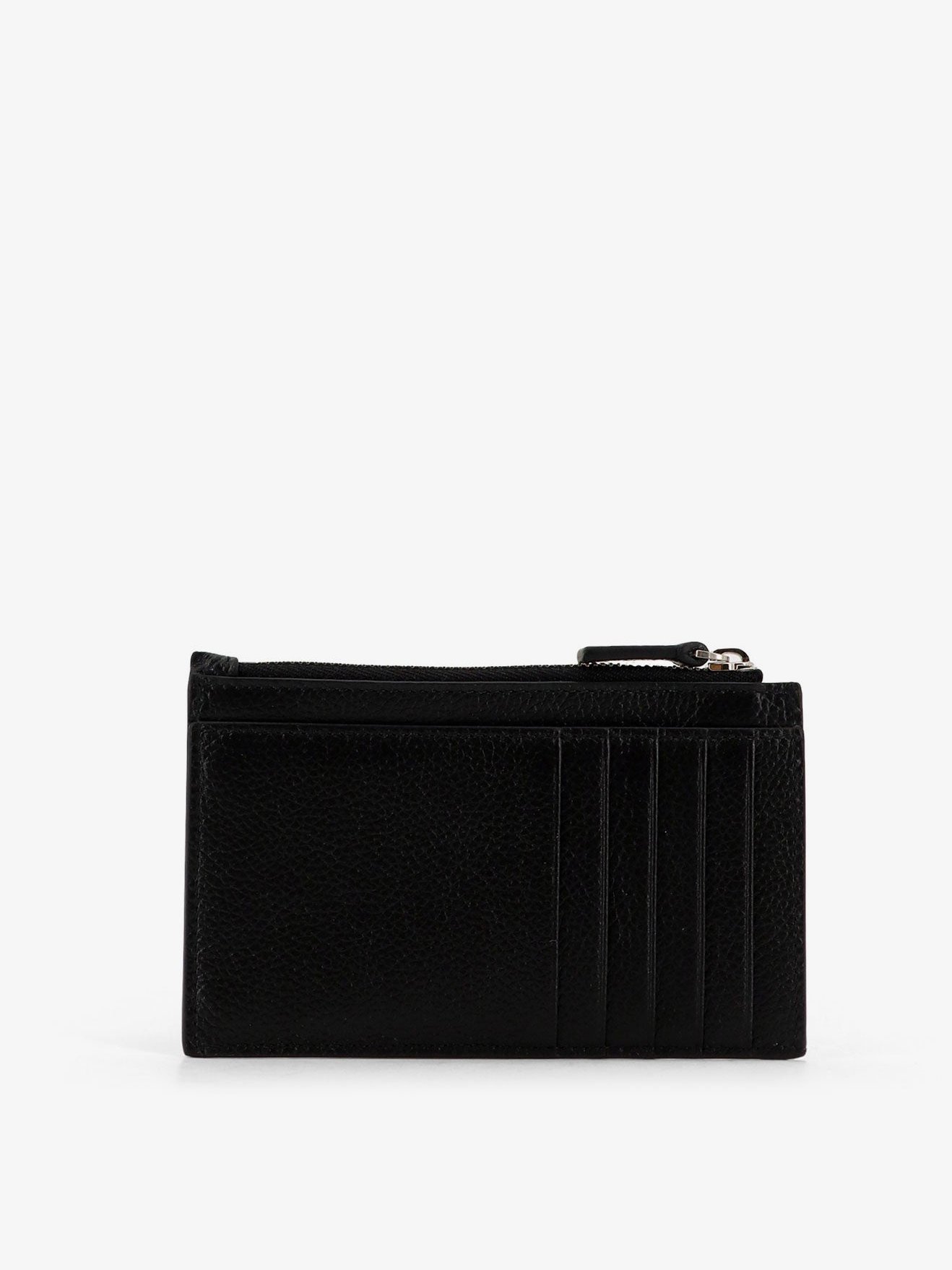 Balenciaga Leather Card Holder — Black, view 2