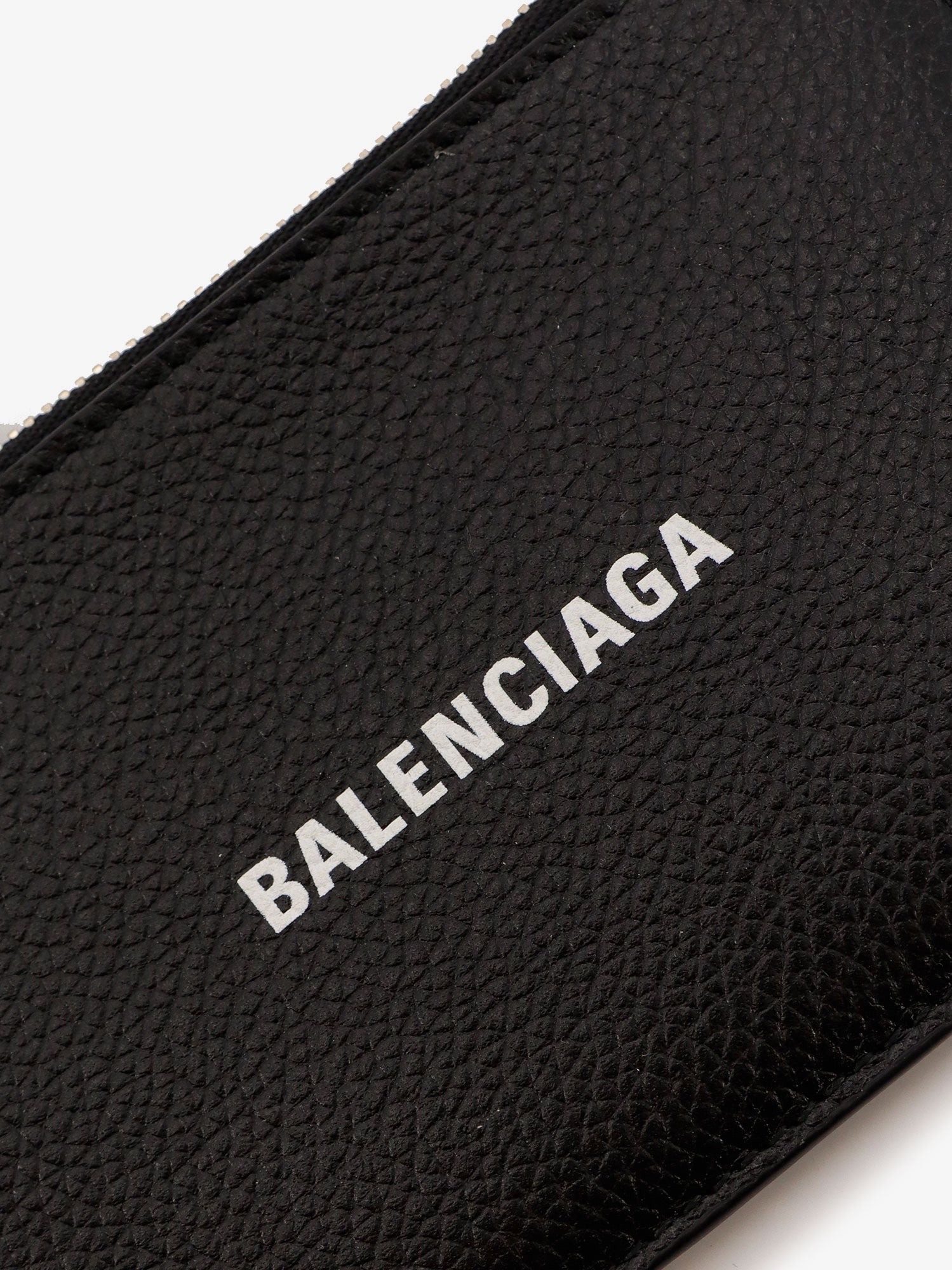 Balenciaga Leather Card Holder — Black, view 3