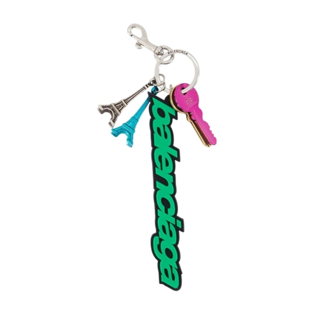 Balenciaga Biker B.logo Acrylic Keychain — Green by Balenciaga