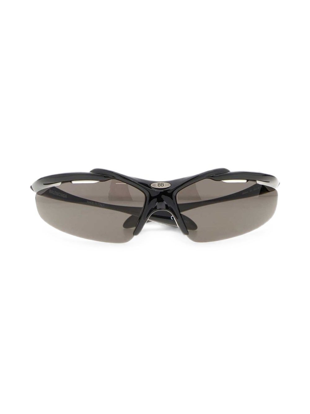 Balenciaga Geometric Black Frame Sunglasses — Black by Balenciaga