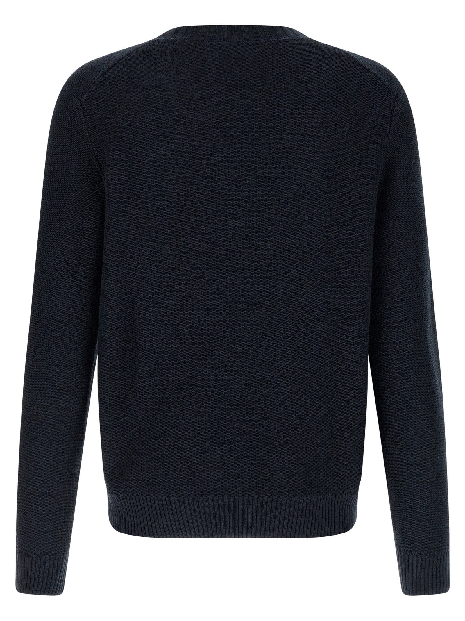 Ballantyne Diamond Intarsia Sweater — Navy, view 2