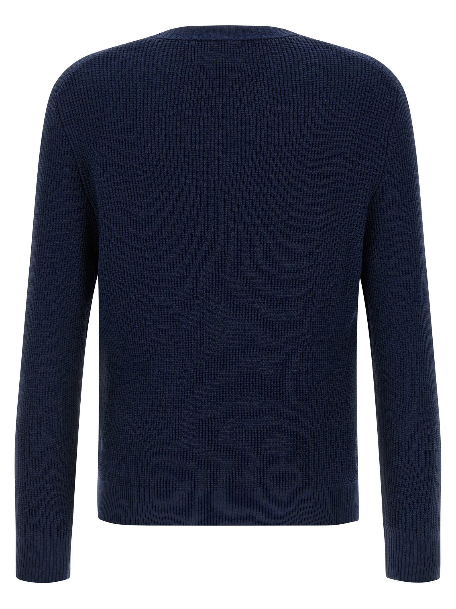 Ballantyne Argyle Jacquard Sweater — Navy, view 2
