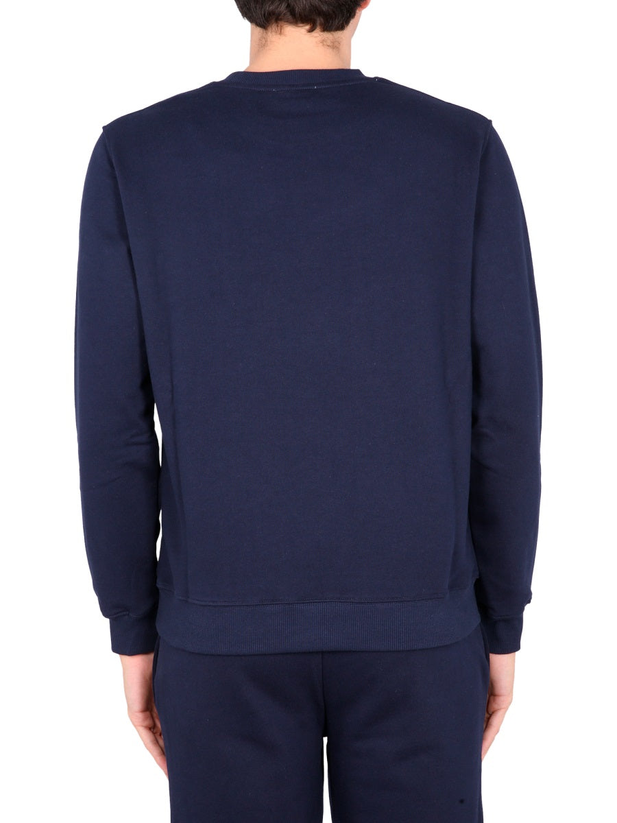 Ballantyne Logo-Print Cotton Sweatshirt — Blue, view 2