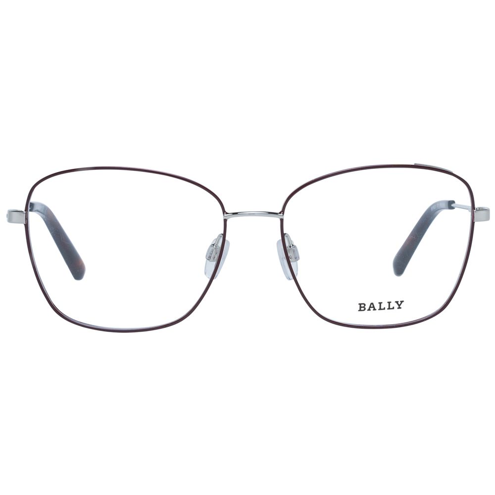 Bally BA-1046893-FBB-166 Square Metal Eyeglasses — Burgundy, view 2
