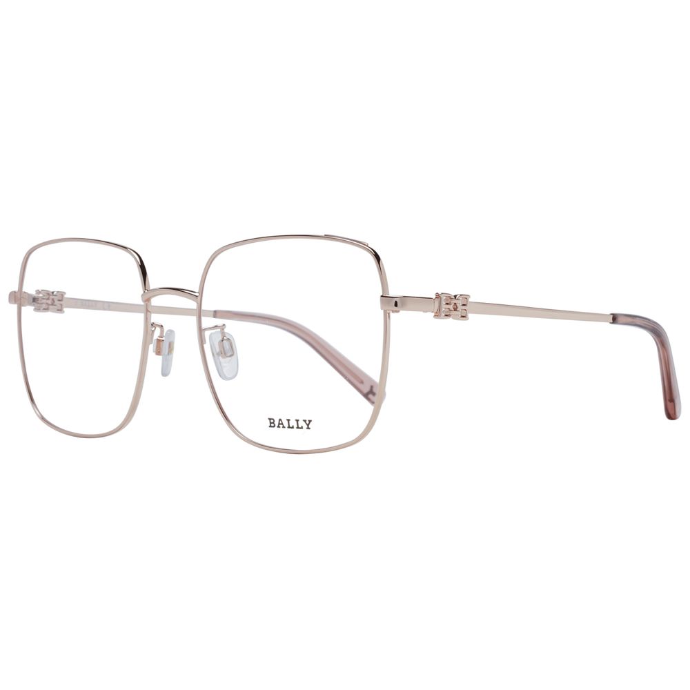 Bally BA-1049211-FBB-167 Metal Square Frame Eyeglasses — Rose gold by Bally