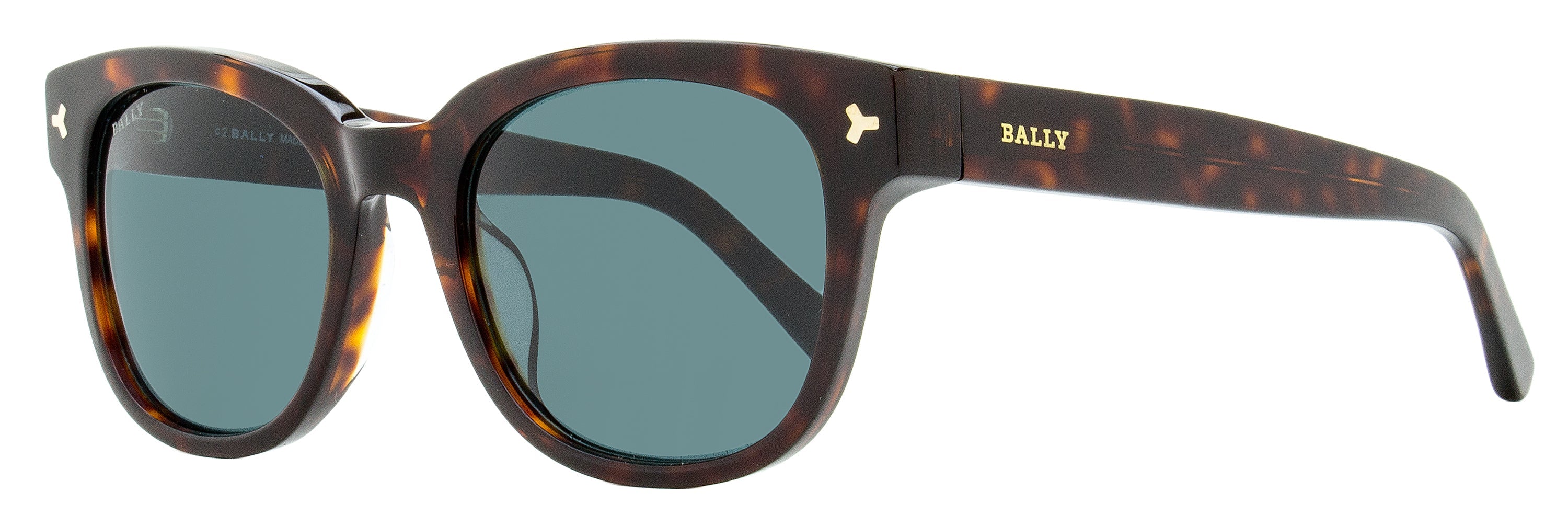 Bally BY0033H Soft Rectangular Acetate Sunglasses — Havana by Bally