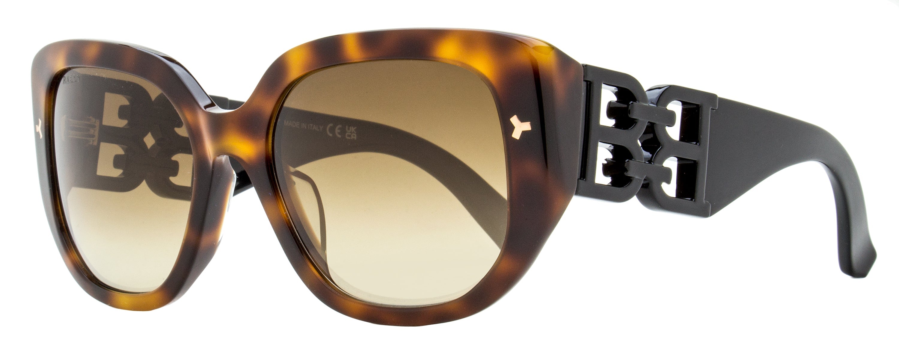 Bally BY0105H BB Monogram Butterfly Sunglasses — Blonde Havana by Bally