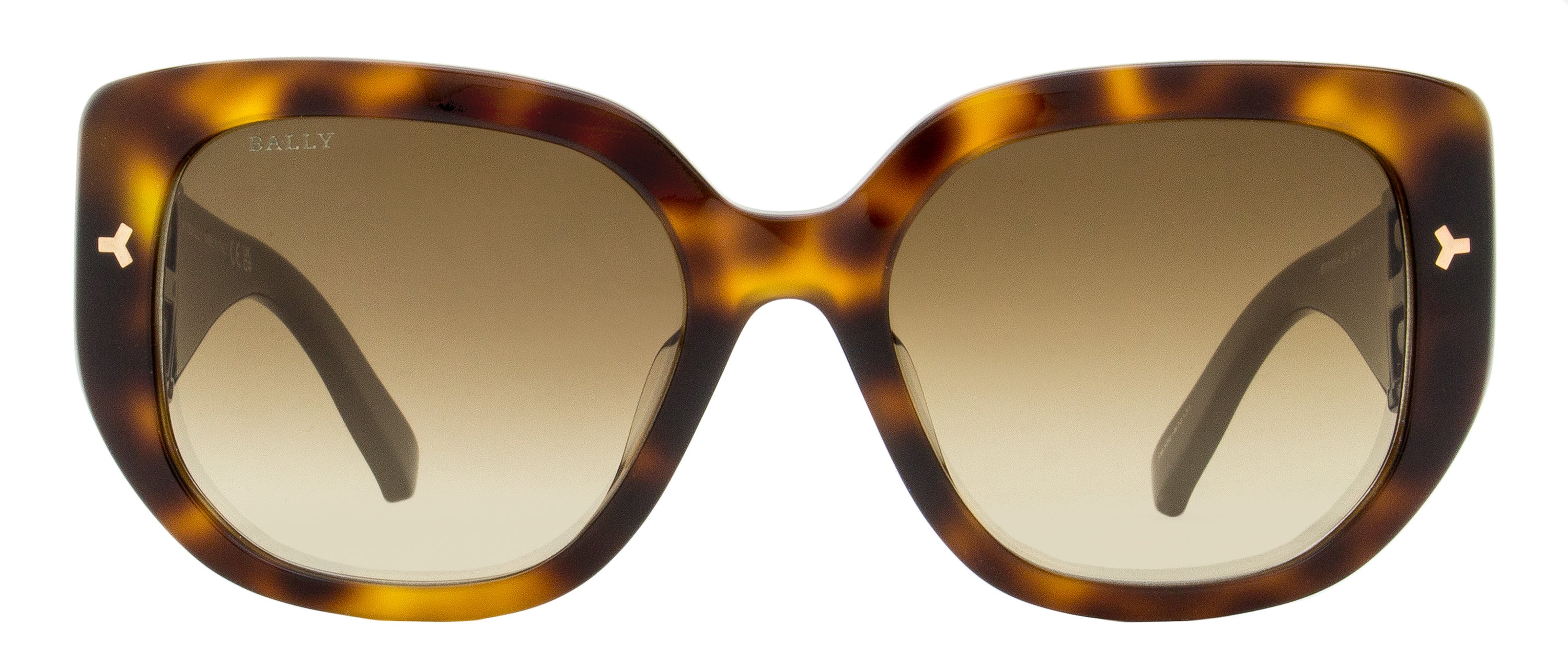 Bally BY0105H BB Monogram Butterfly Sunglasses — Blonde Havana, view 2