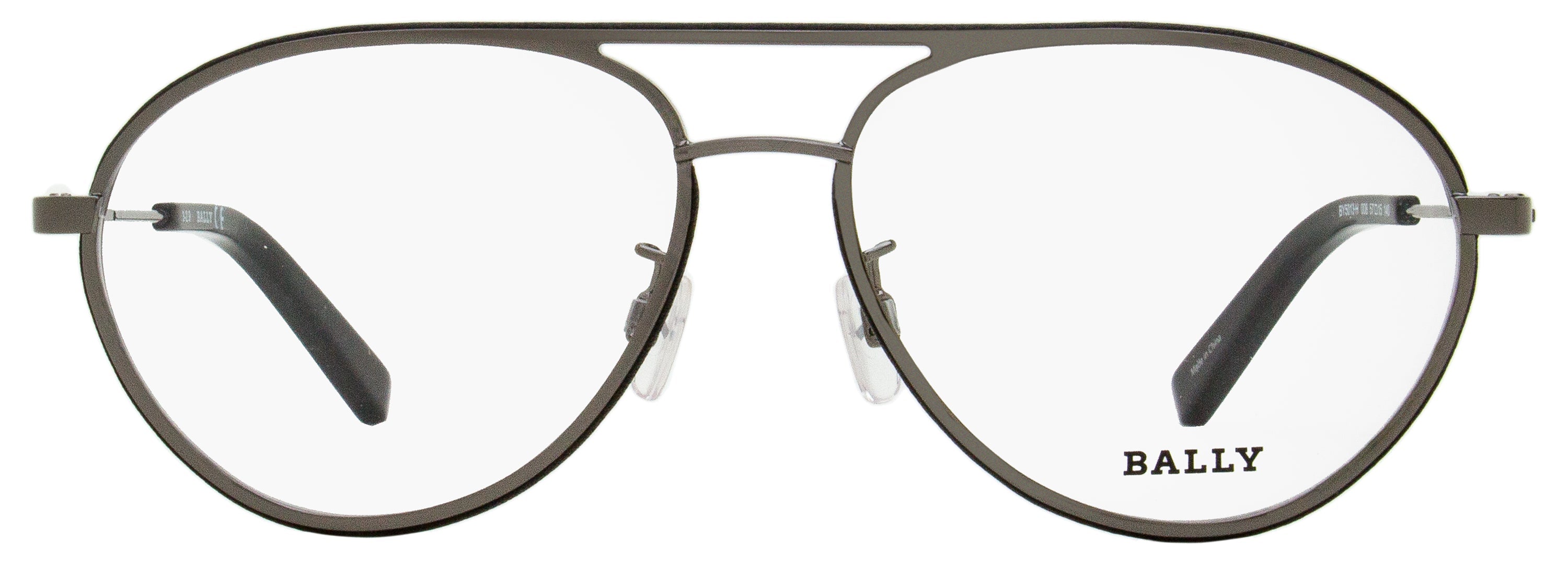 Bally BY5013H Pilot Metal Eyeglasses — Gunmetal, view 2