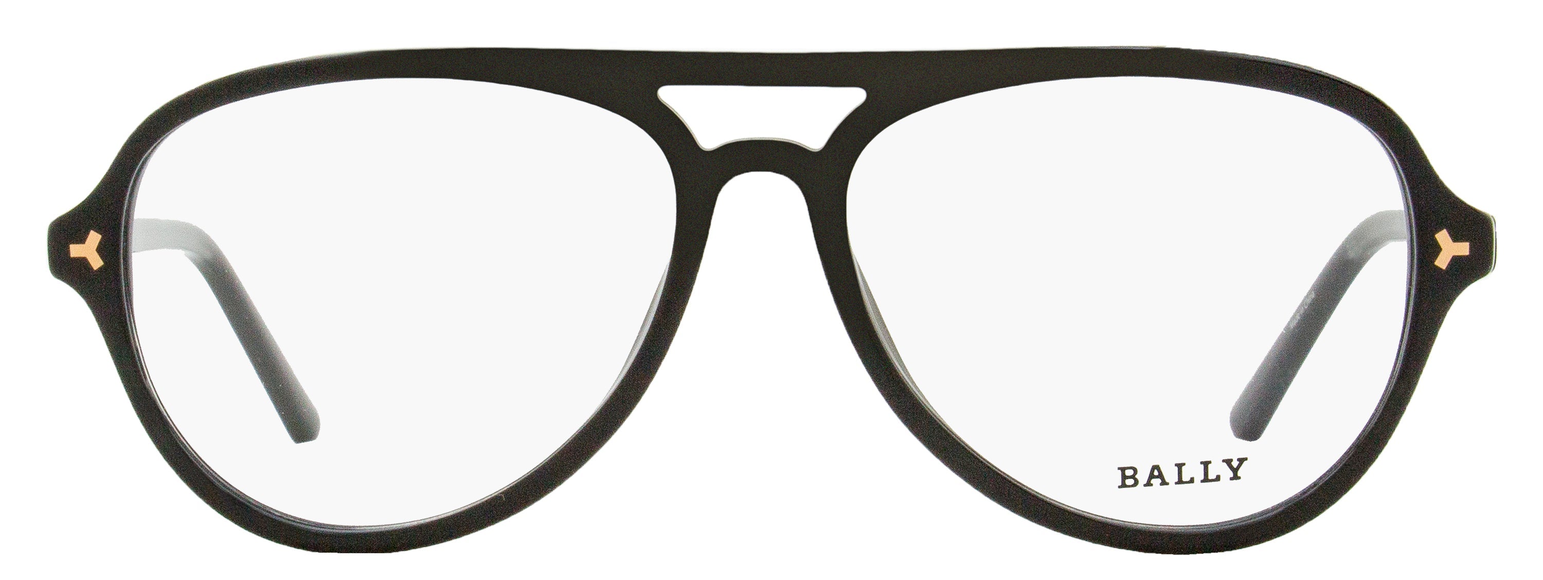 Bally BY5031 Pilot Acetate Eyeglasses — Black, view 2