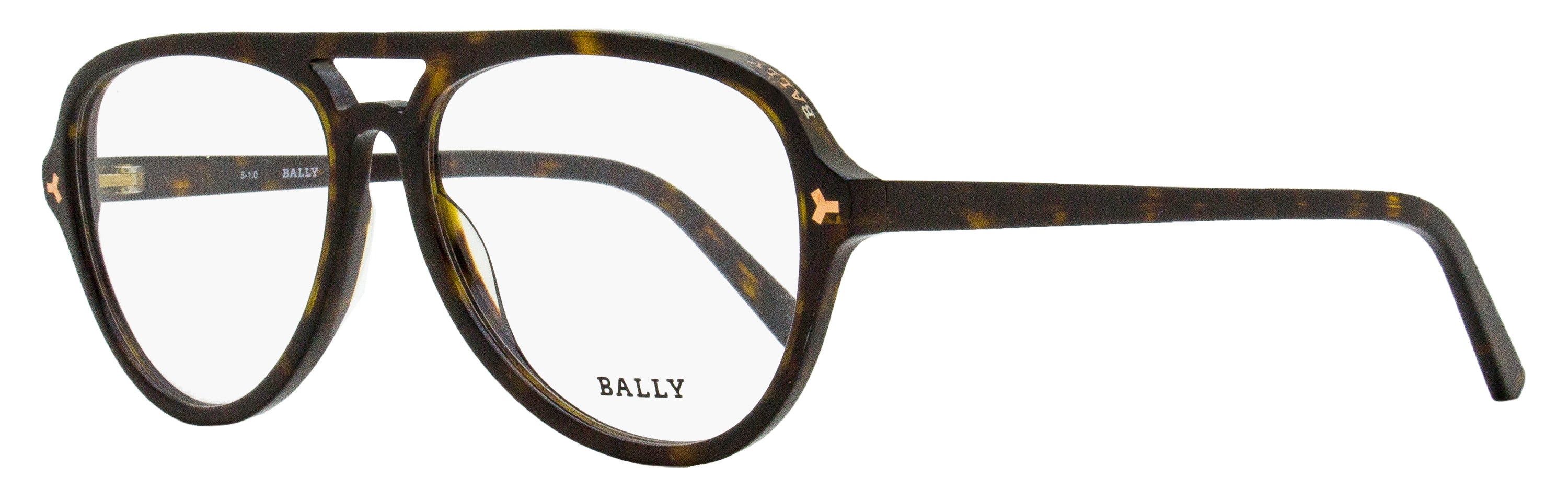 Bally BY5031 Pilot Acetate Eyeglasses — Brown by Bally