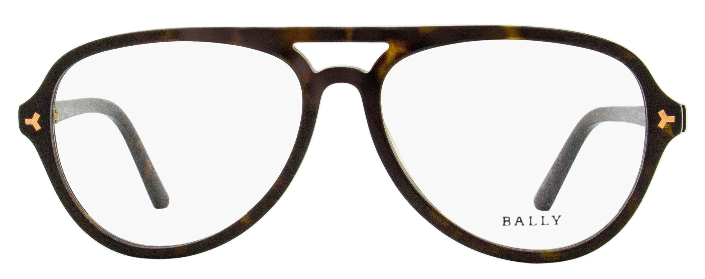 Bally BY5031 Pilot Acetate Eyeglasses — Brown, view 2